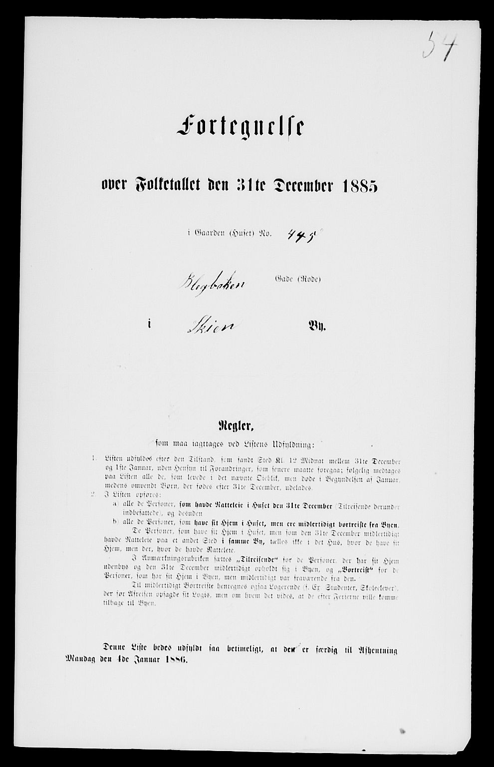 SAKO, 1885 census for 0806 Skien, 1885, p. 108