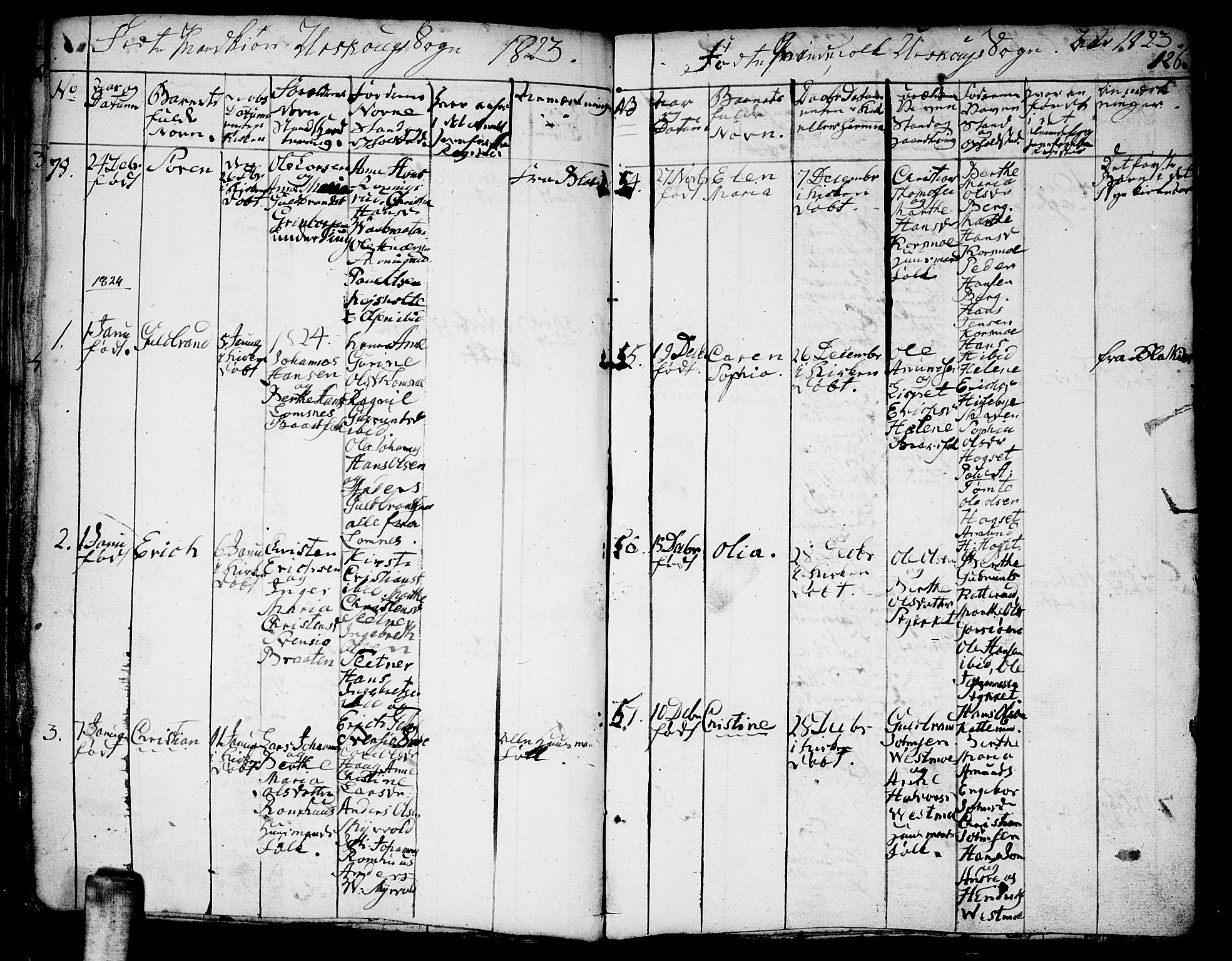 Aurskog prestekontor Kirkebøker, SAO/A-10304a/F/Fa/L0005: Parish register (official) no. I 5, 1814-1829, p. 126