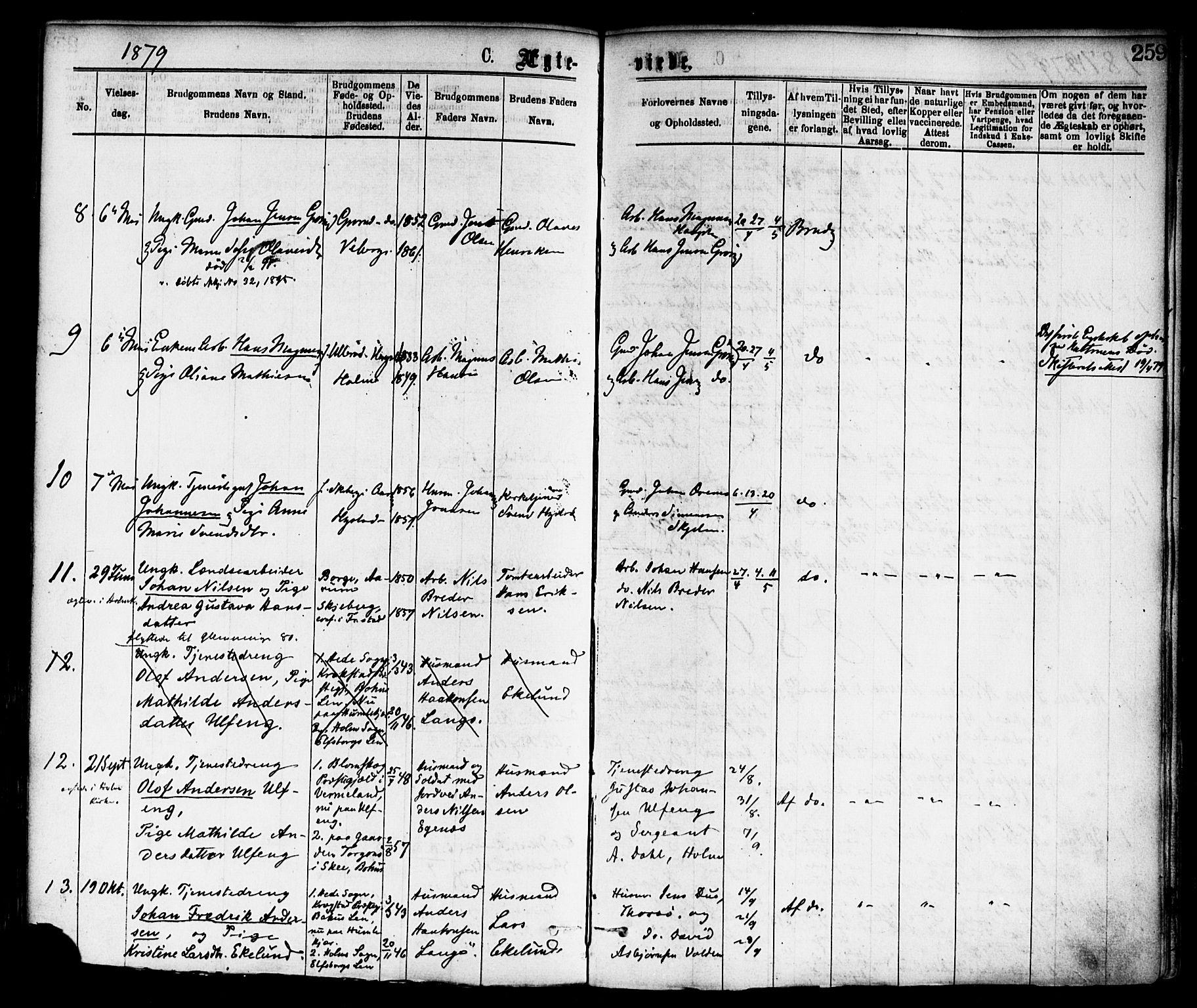 Borge prestekontor Kirkebøker, SAO/A-10903/F/Fa/L0007: Parish register (official) no. I 7, 1875-1886, p. 259