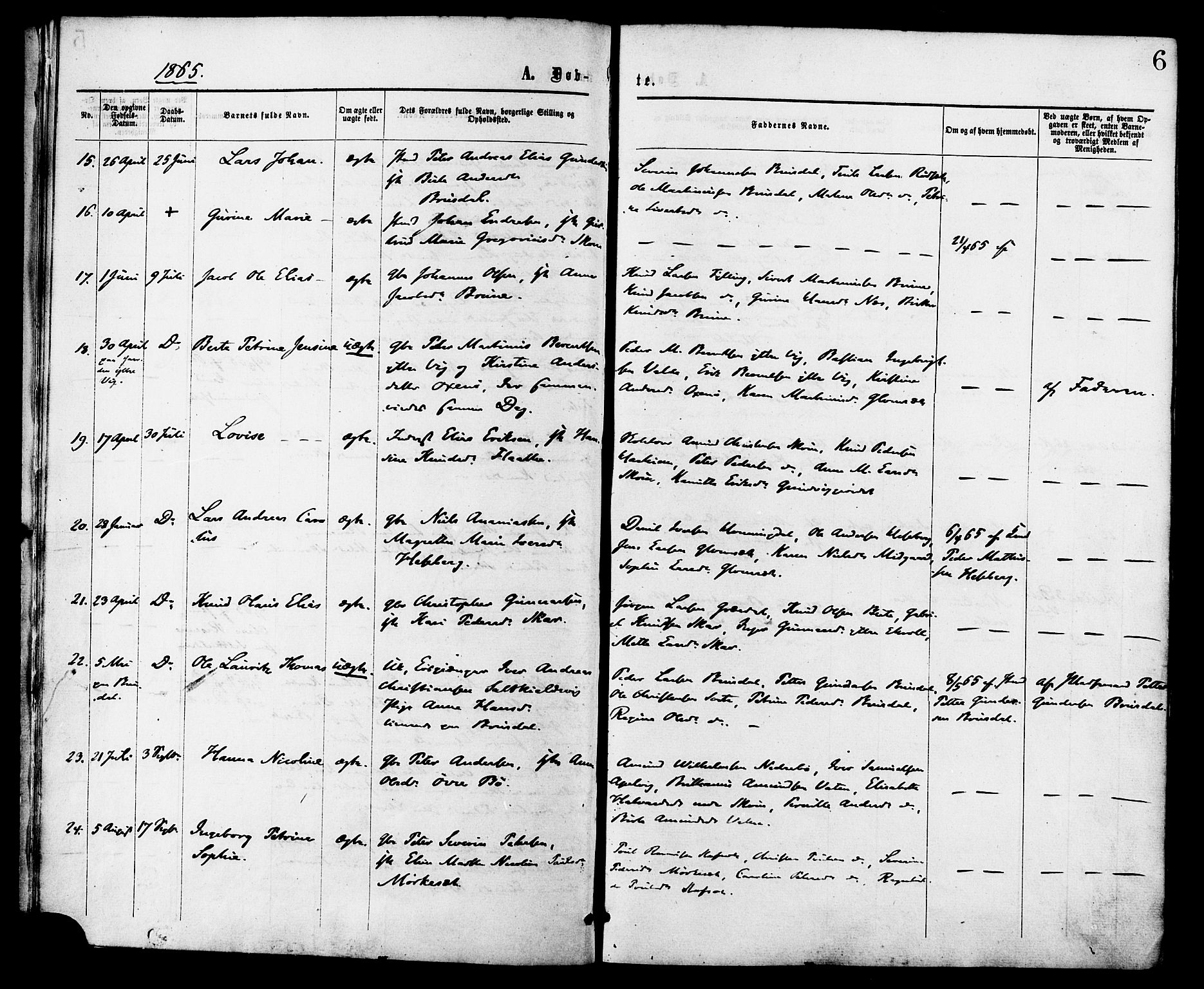 Ministerialprotokoller, klokkerbøker og fødselsregistre - Møre og Romsdal, AV/SAT-A-1454/524/L0355: Parish register (official) no. 524A07, 1864-1879, p. 6