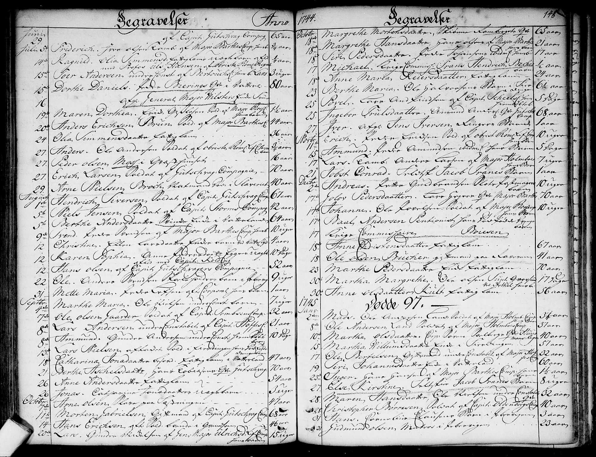 Garnisonsmenigheten Kirkebøker, SAO/A-10846/F/Fa/L0001: Parish register (official) no. 1, 1734-1756, p. 148