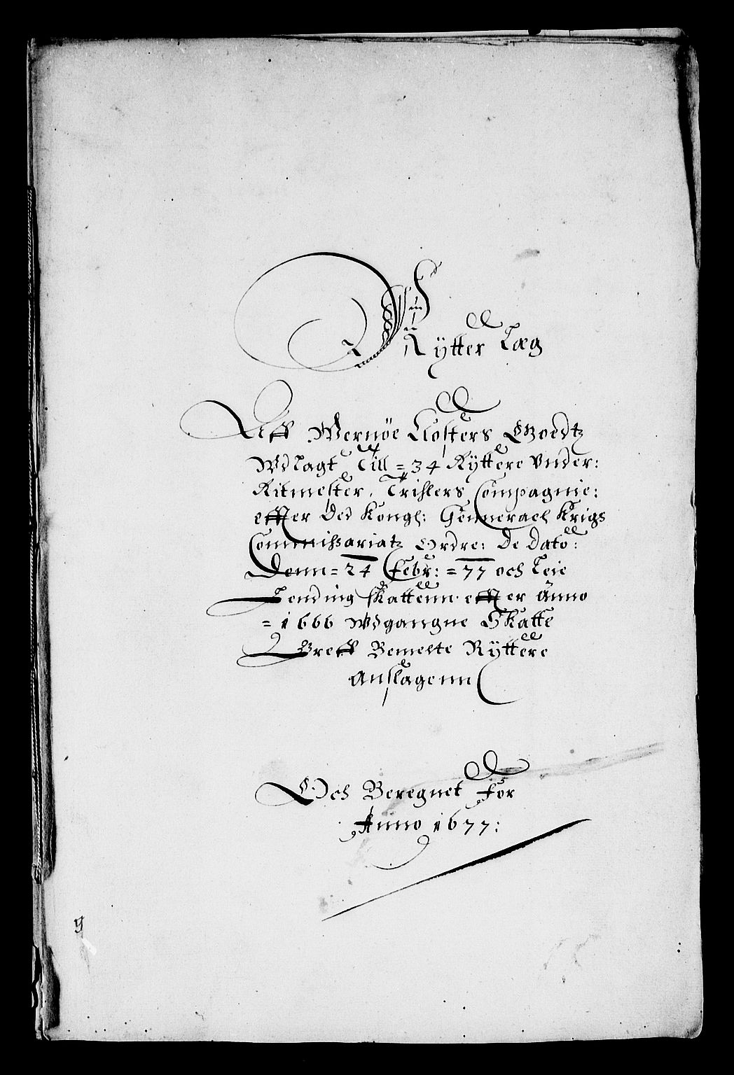 Rentekammeret inntil 1814, Reviderte regnskaper, Stiftamtstueregnskaper, Landkommissariatet på Akershus og Akershus stiftamt, AV/RA-EA-5869/R/Rb/L0130: Akershus stiftamt, 1677