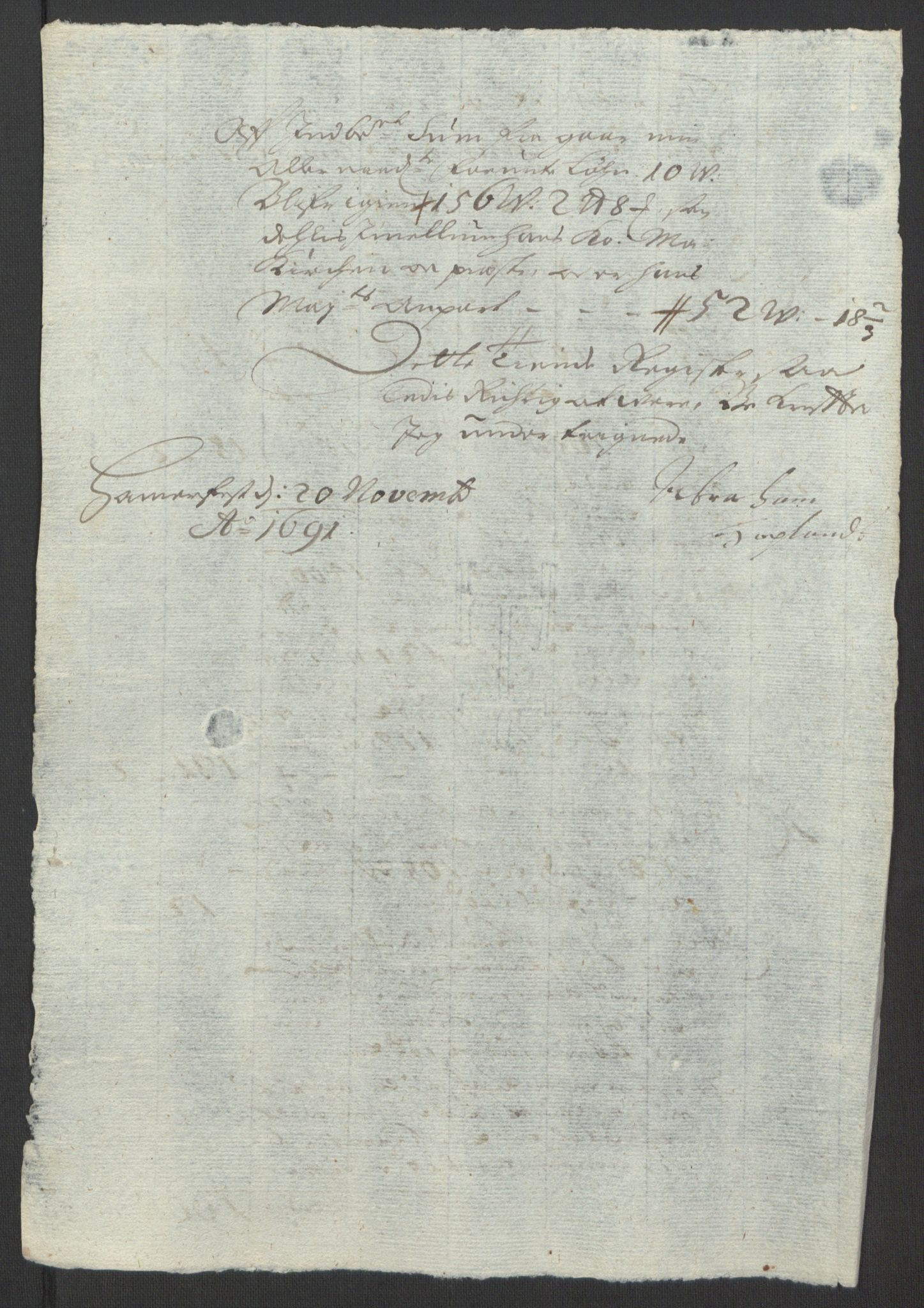 Rentekammeret inntil 1814, Reviderte regnskaper, Fogderegnskap, AV/RA-EA-4092/R69/L4851: Fogderegnskap Finnmark/Vardøhus, 1691-1700, p. 67