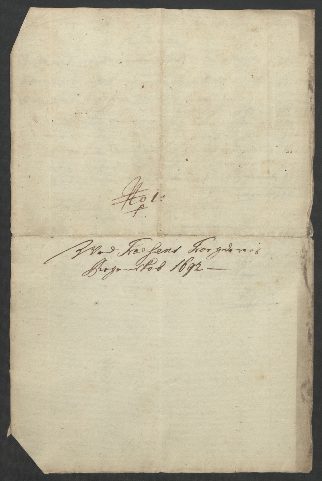Rentekammeret inntil 1814, Reviderte regnskaper, Fogderegnskap, RA/EA-4092/R57/L3849: Fogderegnskap Fosen, 1692-1693, p. 233