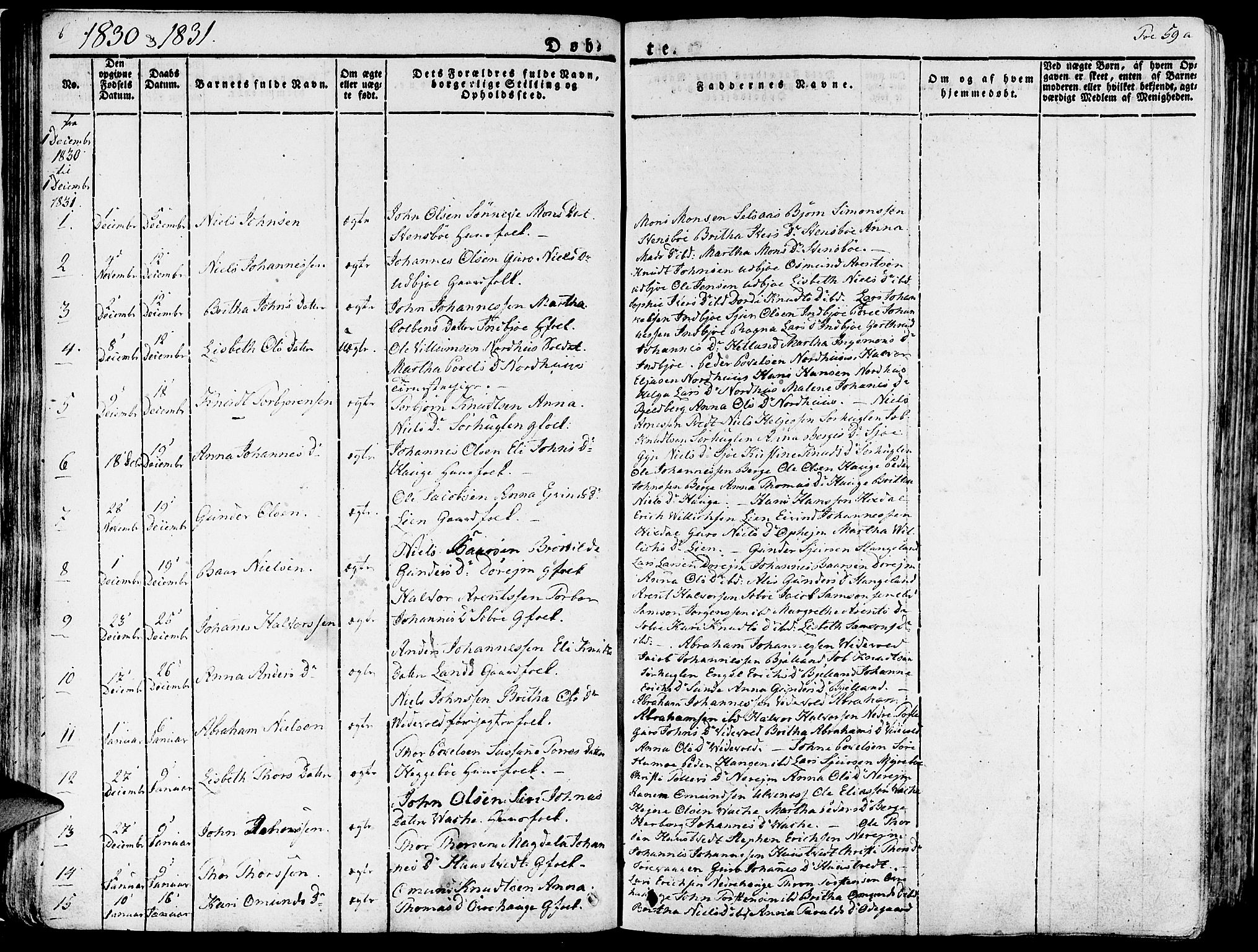 Fjelberg sokneprestembete, SAB/A-75201/H/Haa: Parish register (official) no. A 5, 1822-1834, p. 59