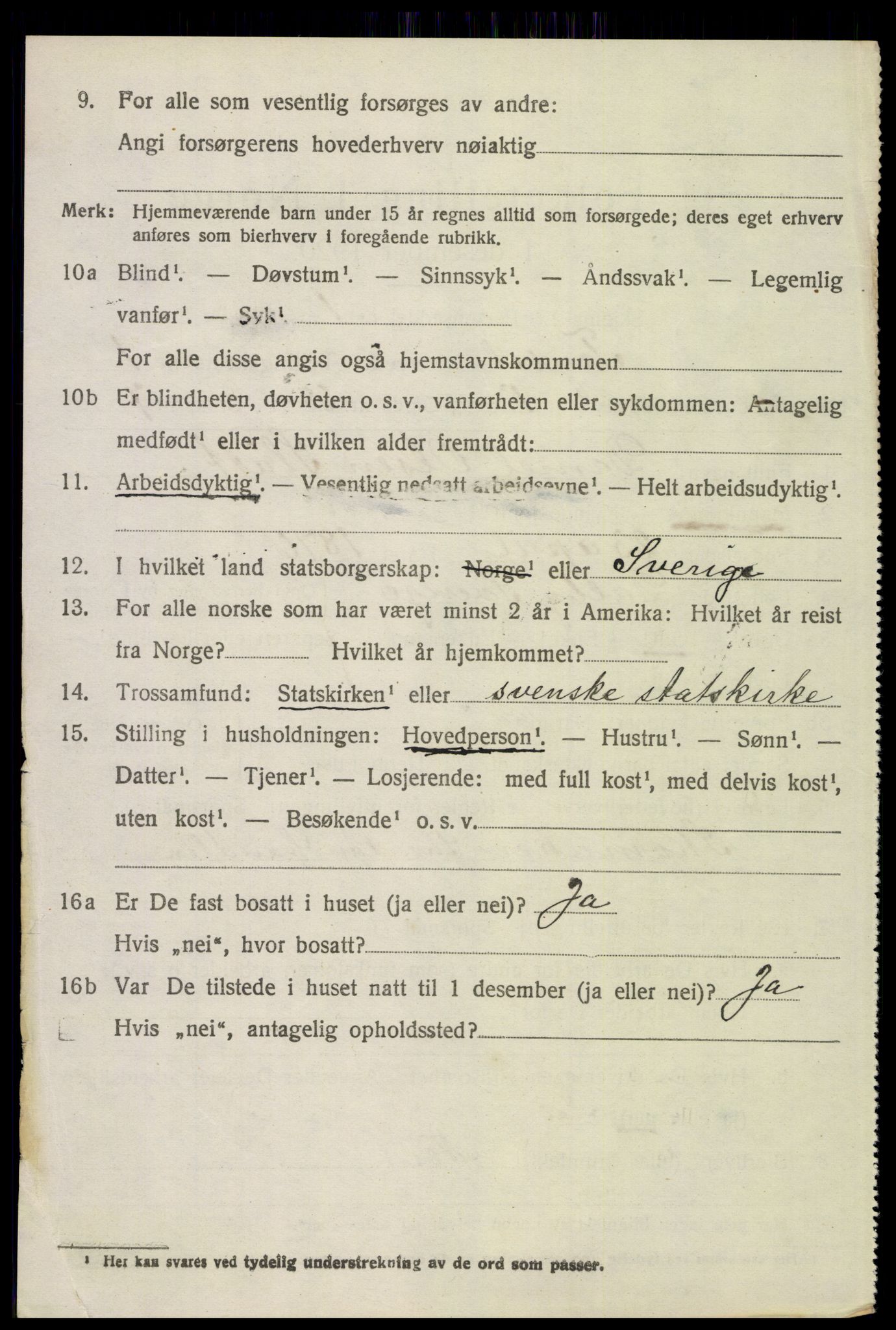 SAH, 1920 census for Trysil, 1920, p. 2538