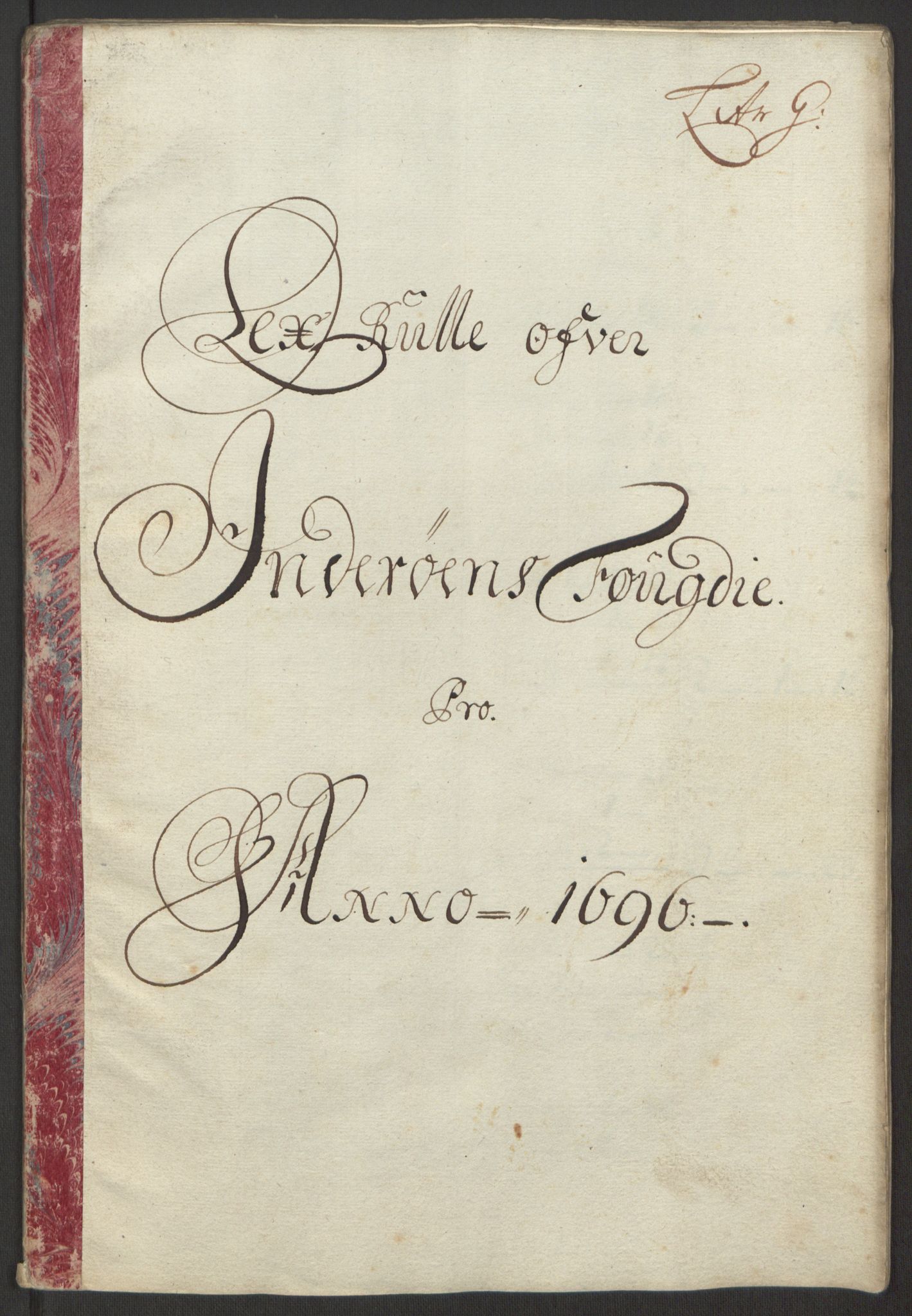 Rentekammeret inntil 1814, Reviderte regnskaper, Fogderegnskap, AV/RA-EA-4092/R63/L4309: Fogderegnskap Inderøy, 1695-1697, p. 254
