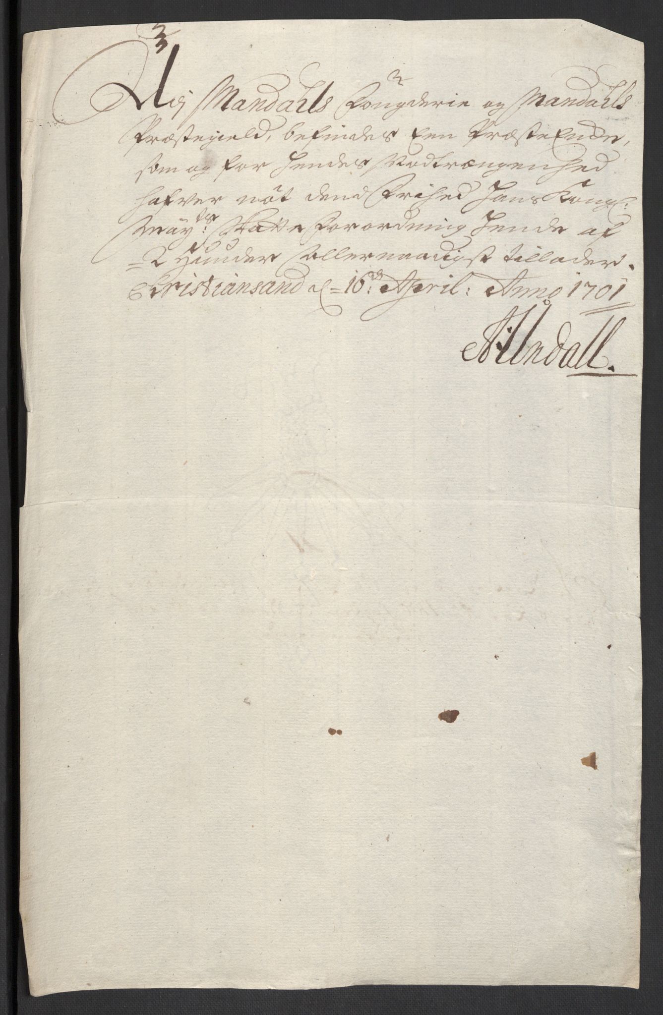 Rentekammeret inntil 1814, Reviderte regnskaper, Fogderegnskap, AV/RA-EA-4092/R43/L2548: Fogderegnskap Lista og Mandal, 1700, p. 233