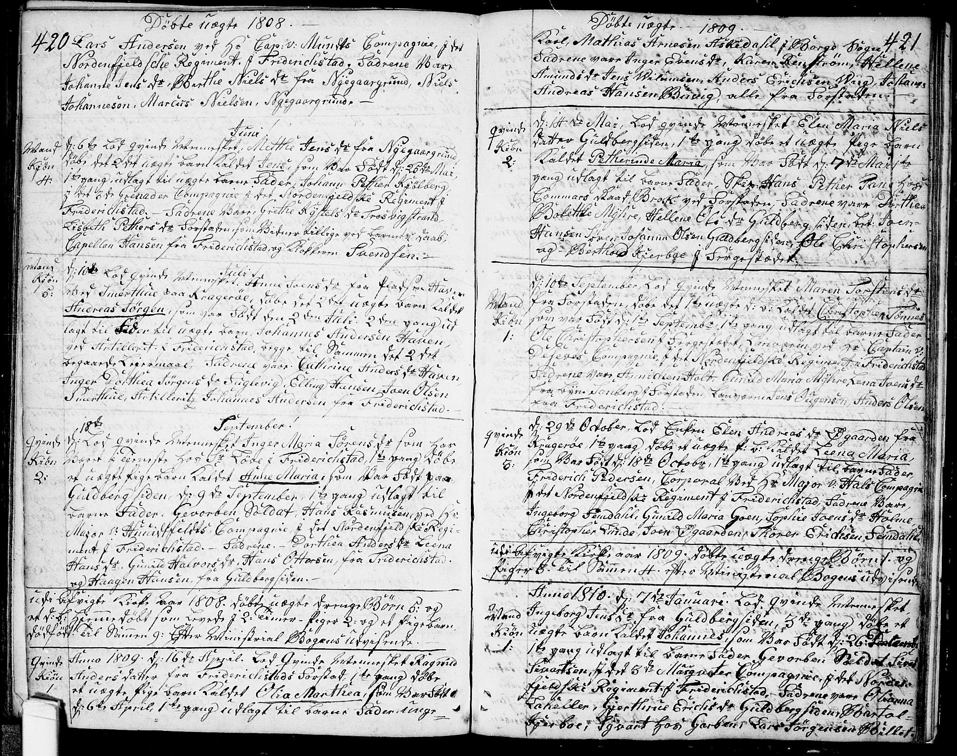 Glemmen prestekontor Kirkebøker, SAO/A-10908/F/Fa/L0003: Parish register (official) no. 3, 1803-1815, p. 420-421