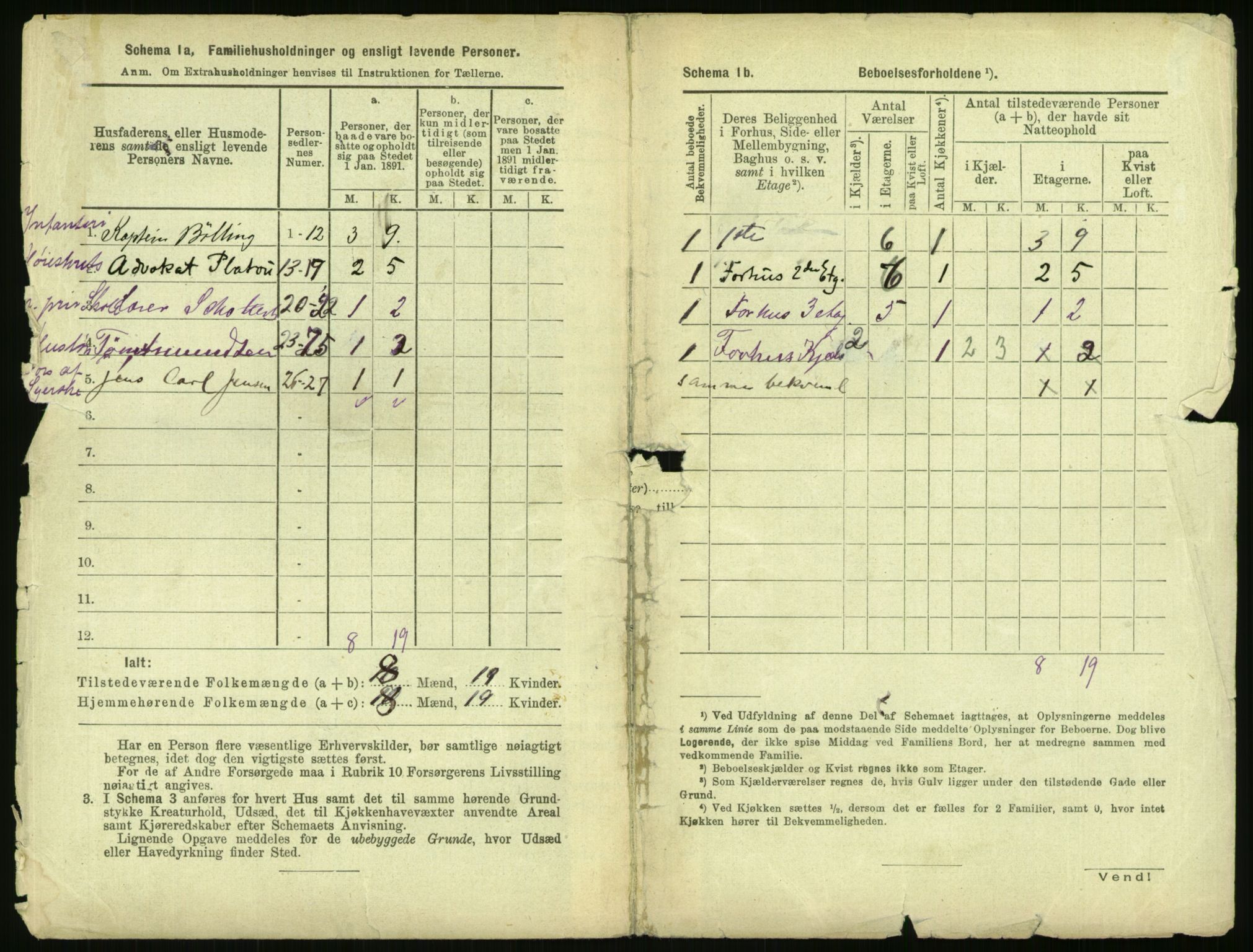 RA, 1891 census for 0301 Kristiania, 1891, p. 50618