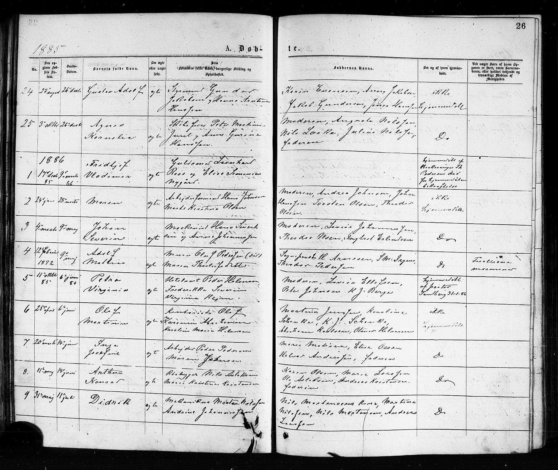 Porsgrunn kirkebøker , SAKO/A-104/G/Ga/L0003: Parish register (copy) no. I 3, 1877-1915, p. 26