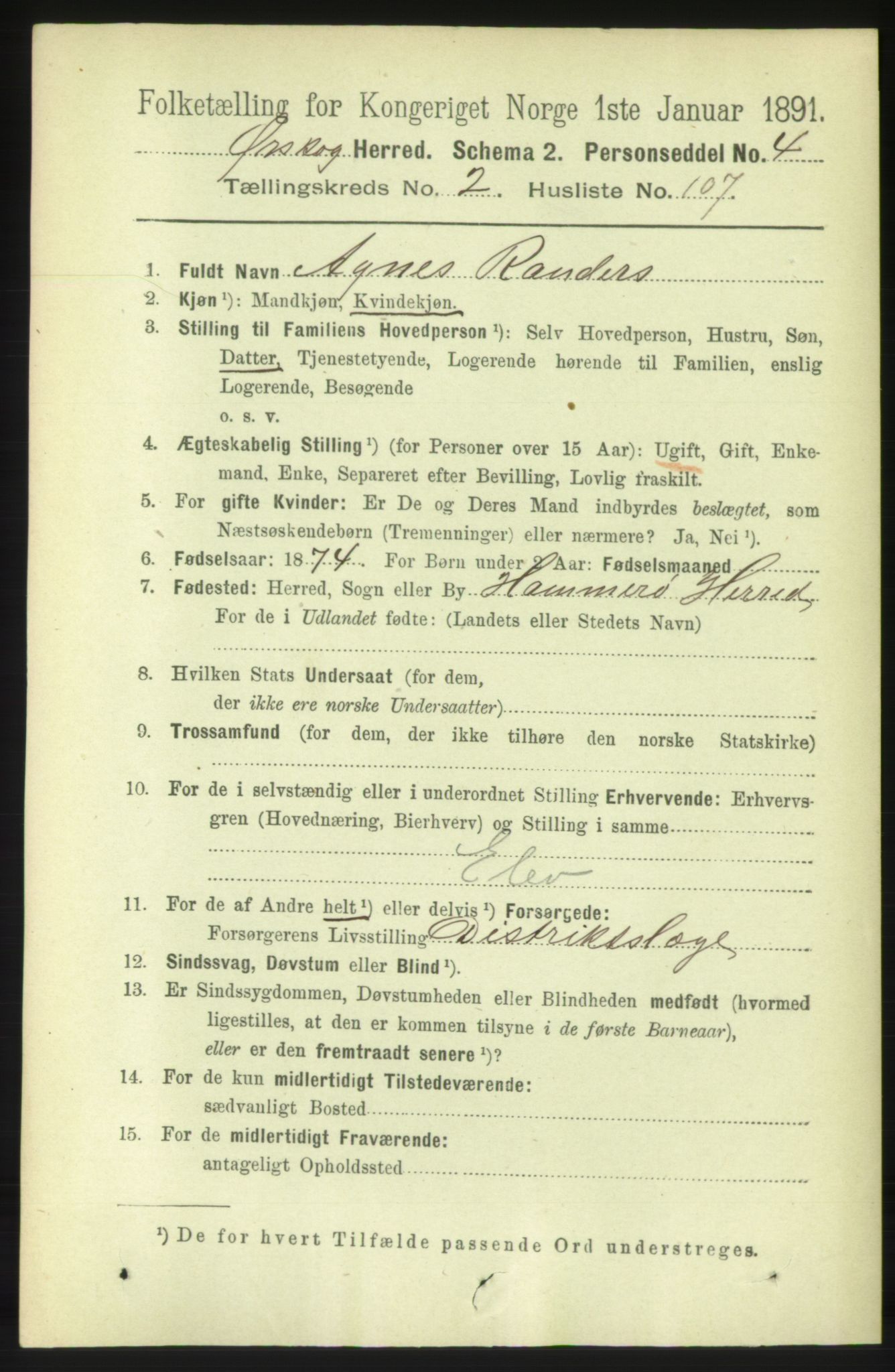 RA, 1891 census for 1527 Ørskog, 1891, p. 1224