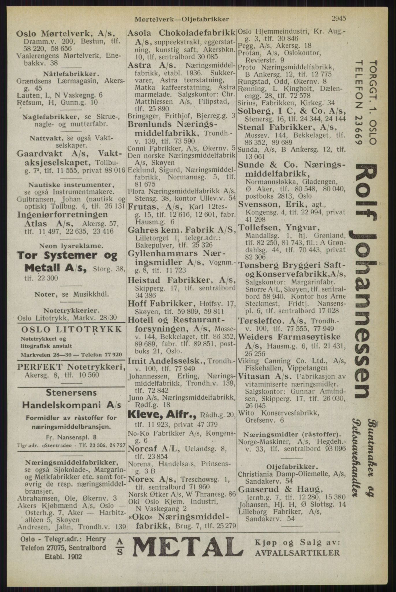Kristiania/Oslo adressebok, PUBL/-, 1944, p. 2945