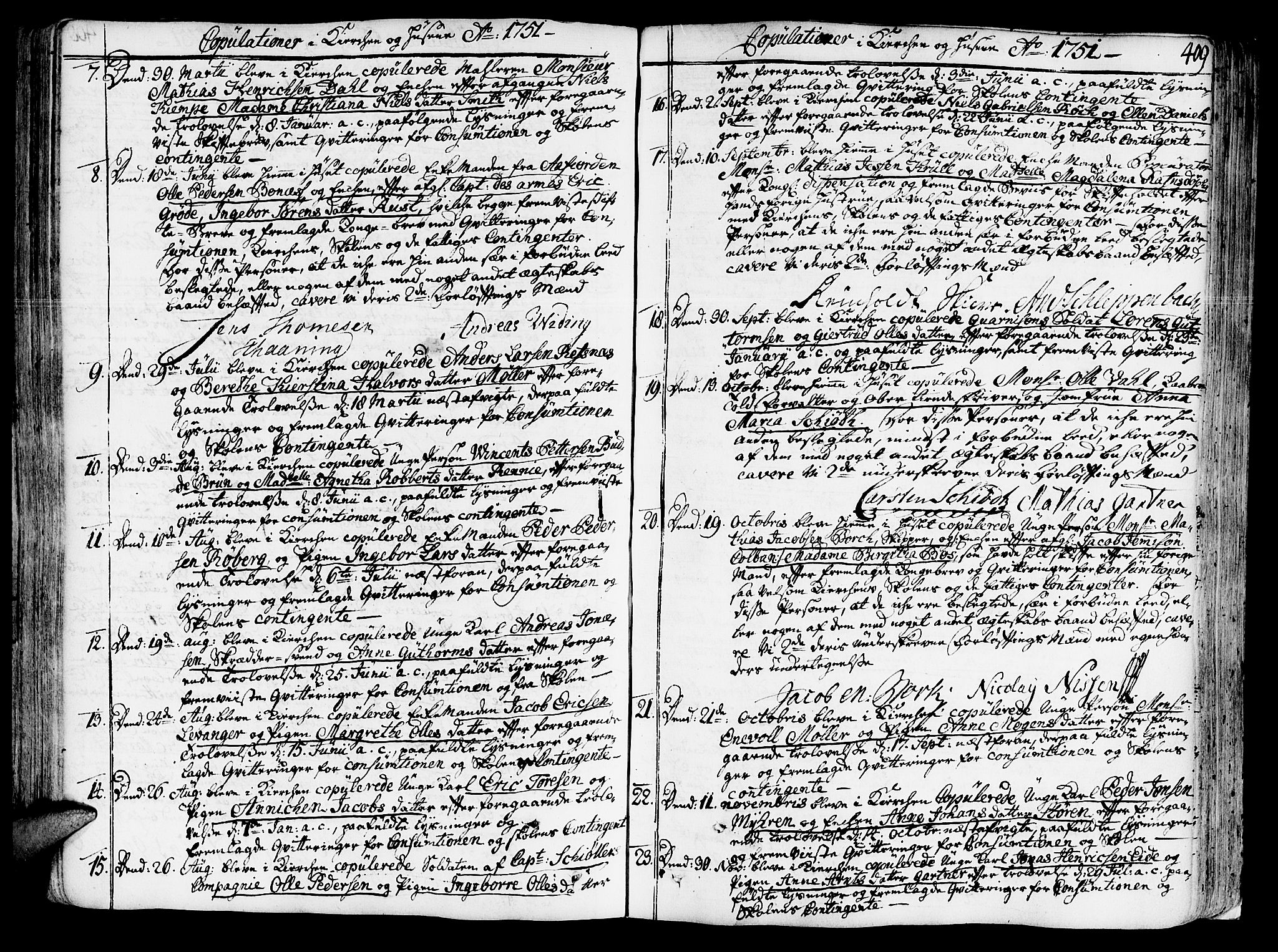 Ministerialprotokoller, klokkerbøker og fødselsregistre - Sør-Trøndelag, SAT/A-1456/602/L0103: Parish register (official) no. 602A01, 1732-1774, p. 409