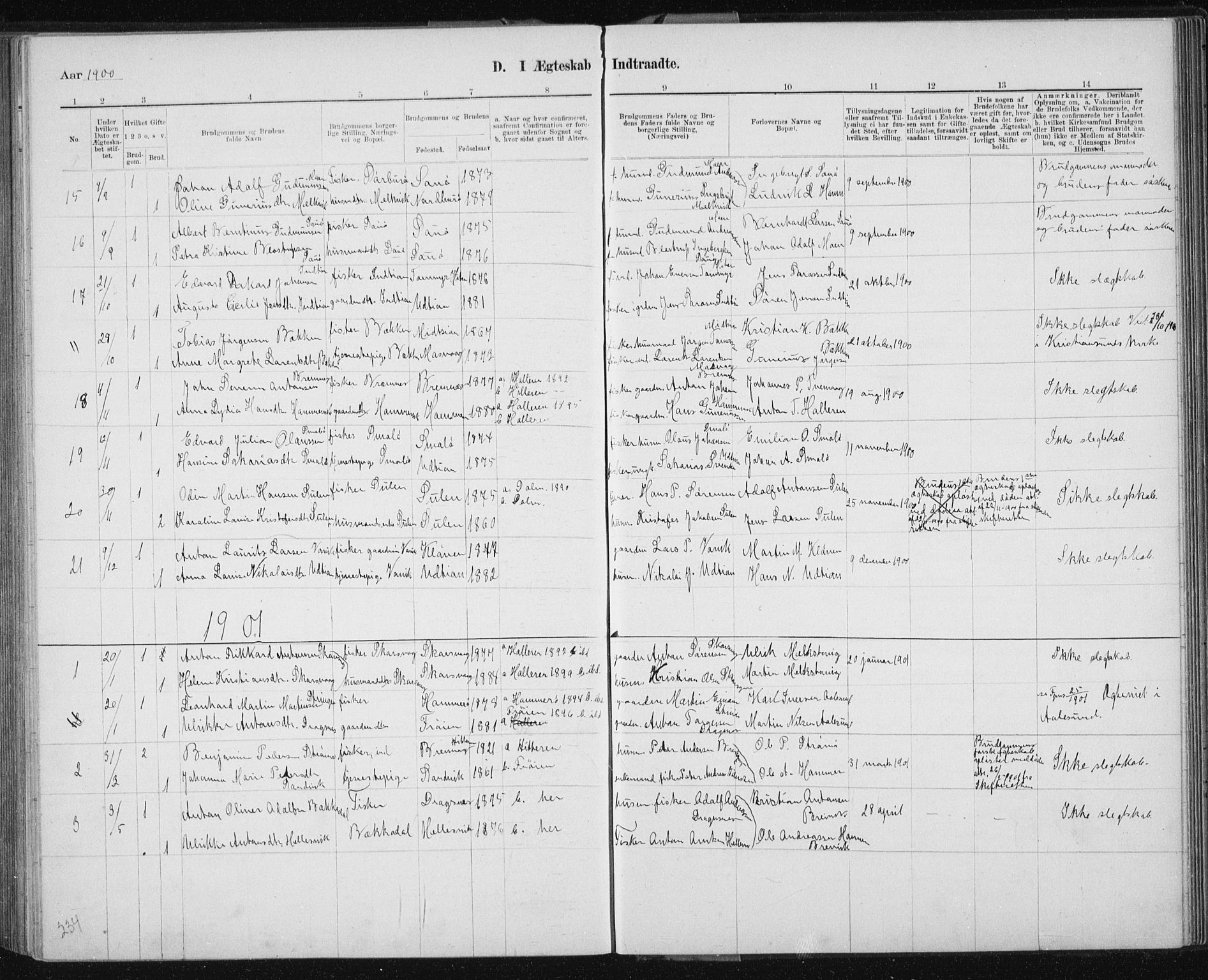 Ministerialprotokoller, klokkerbøker og fødselsregistre - Sør-Trøndelag, AV/SAT-A-1456/640/L0586: Parish register (copy) no. 640C03b, 1891-1908