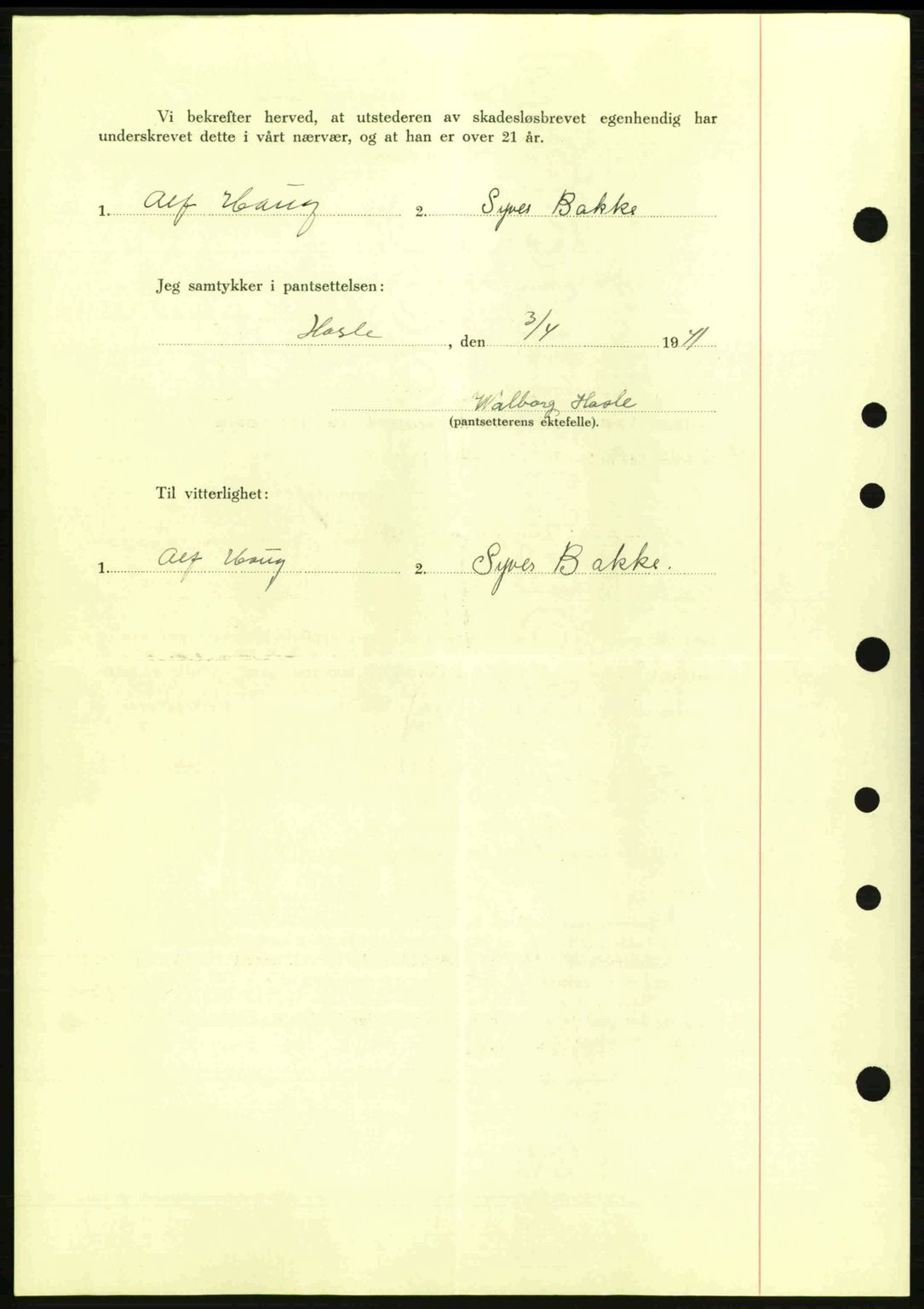 Moss sorenskriveri, SAO/A-10168: Mortgage book no. B10, 1940-1941, Diary no: : 784/1941