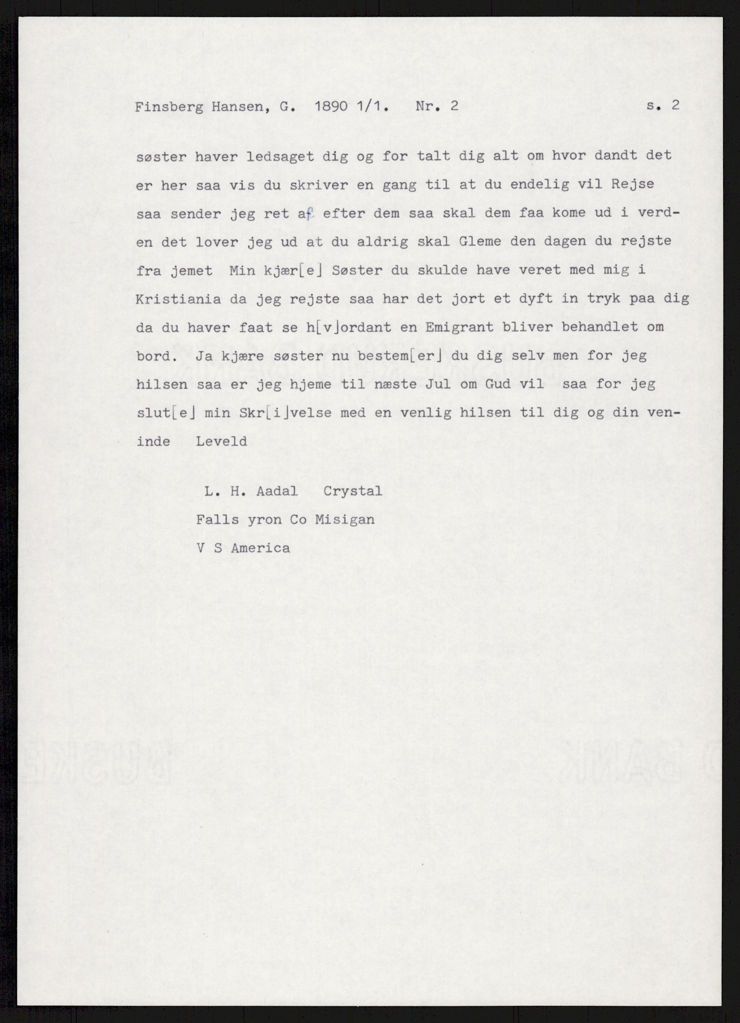 Samlinger til kildeutgivelse, Amerikabrevene, AV/RA-EA-4057/F/L0007: Innlån fra Hedmark: Berg - Furusetbrevene, 1838-1914, p. 420