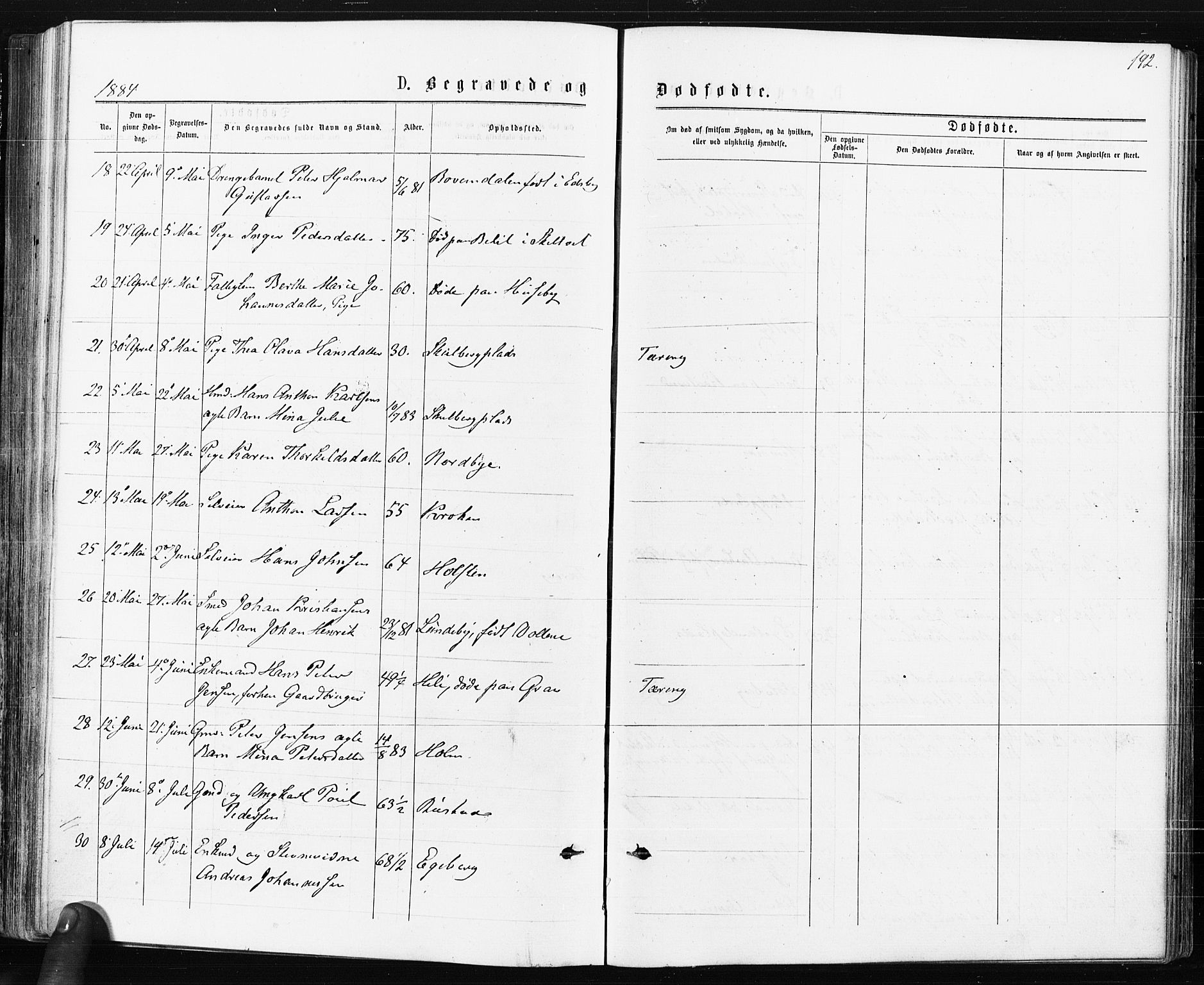 Spydeberg prestekontor Kirkebøker, AV/SAO-A-10924/F/Fa/L0007: Parish register (official) no. I 7, 1875-1885, p. 192