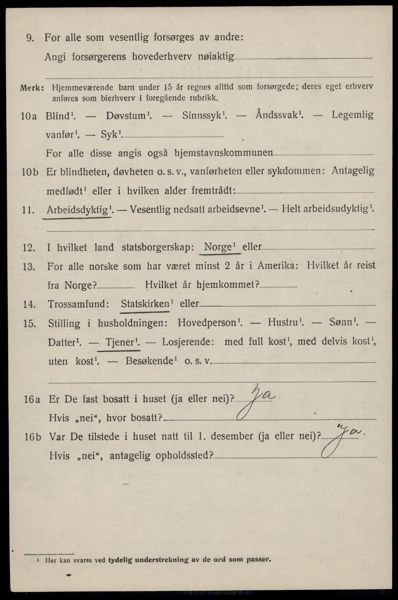 SAST, 1920 census for Skjold, 1920, p. 2379