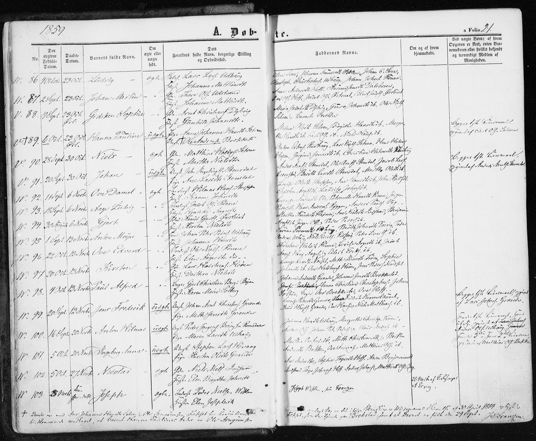 Ministerialprotokoller, klokkerbøker og fødselsregistre - Sør-Trøndelag, AV/SAT-A-1456/659/L0737: Parish register (official) no. 659A07, 1857-1875, p. 21