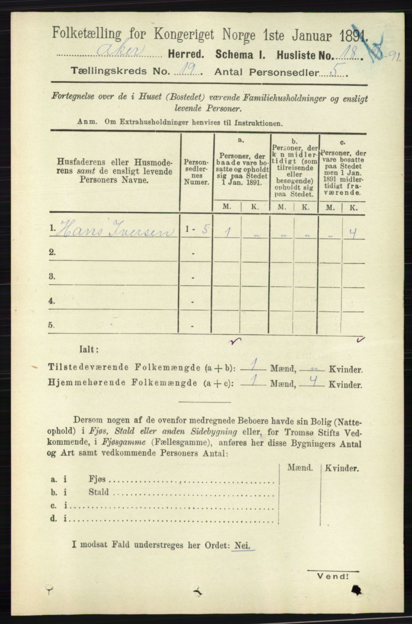 RA, 1891 census for 0218 Aker, 1891, p. 17759