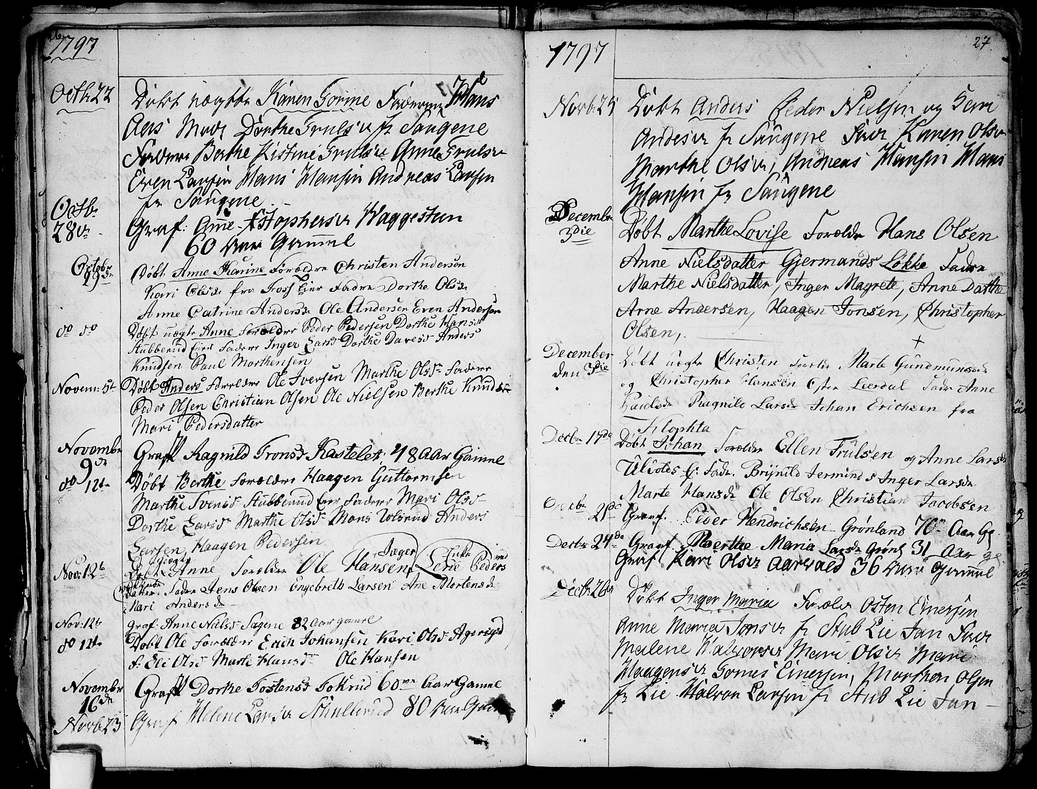 Aker prestekontor kirkebøker, SAO/A-10861/G/L0001: Parish register (copy) no. 1, 1796-1826, p. 26-27