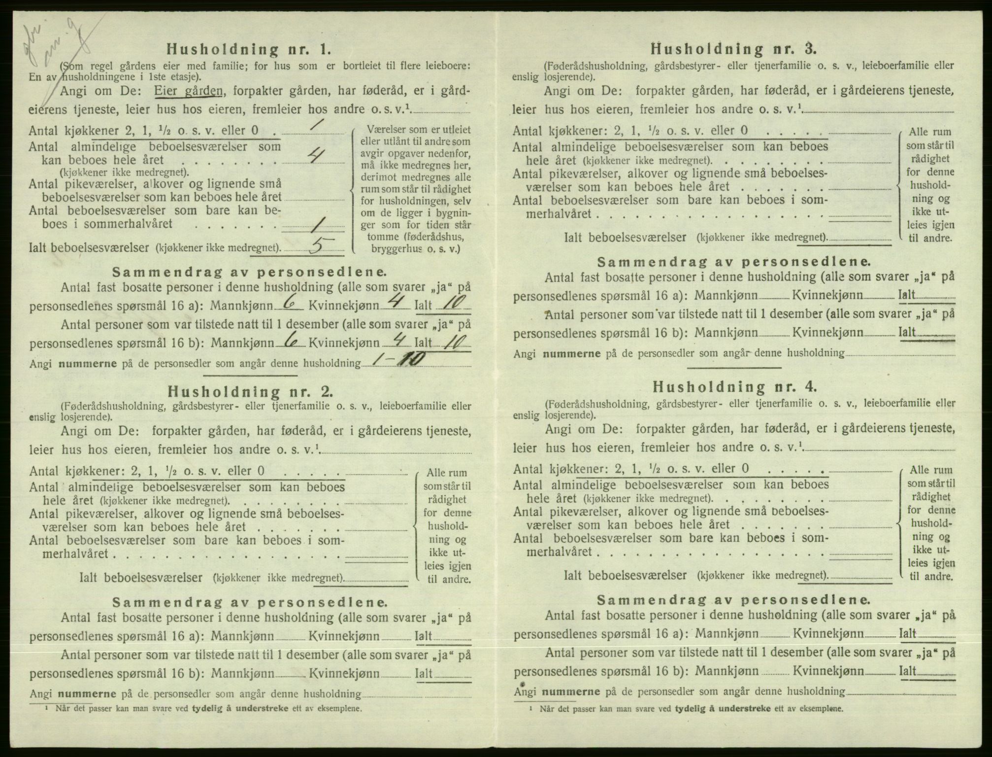 SAB, 1920 census for Voss, 1920, p. 2330