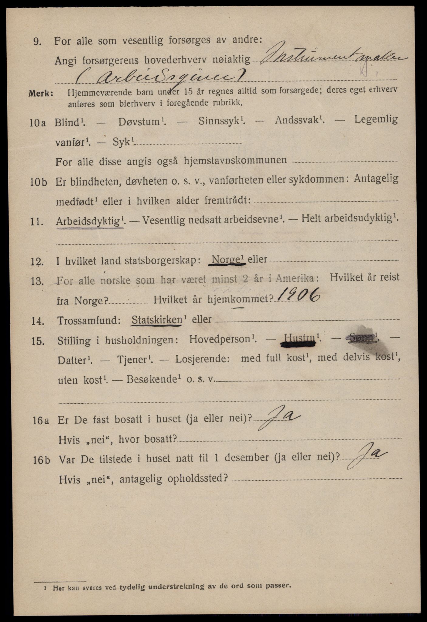 SAT, 1920 census for Trondheim, 1920, p. 87249