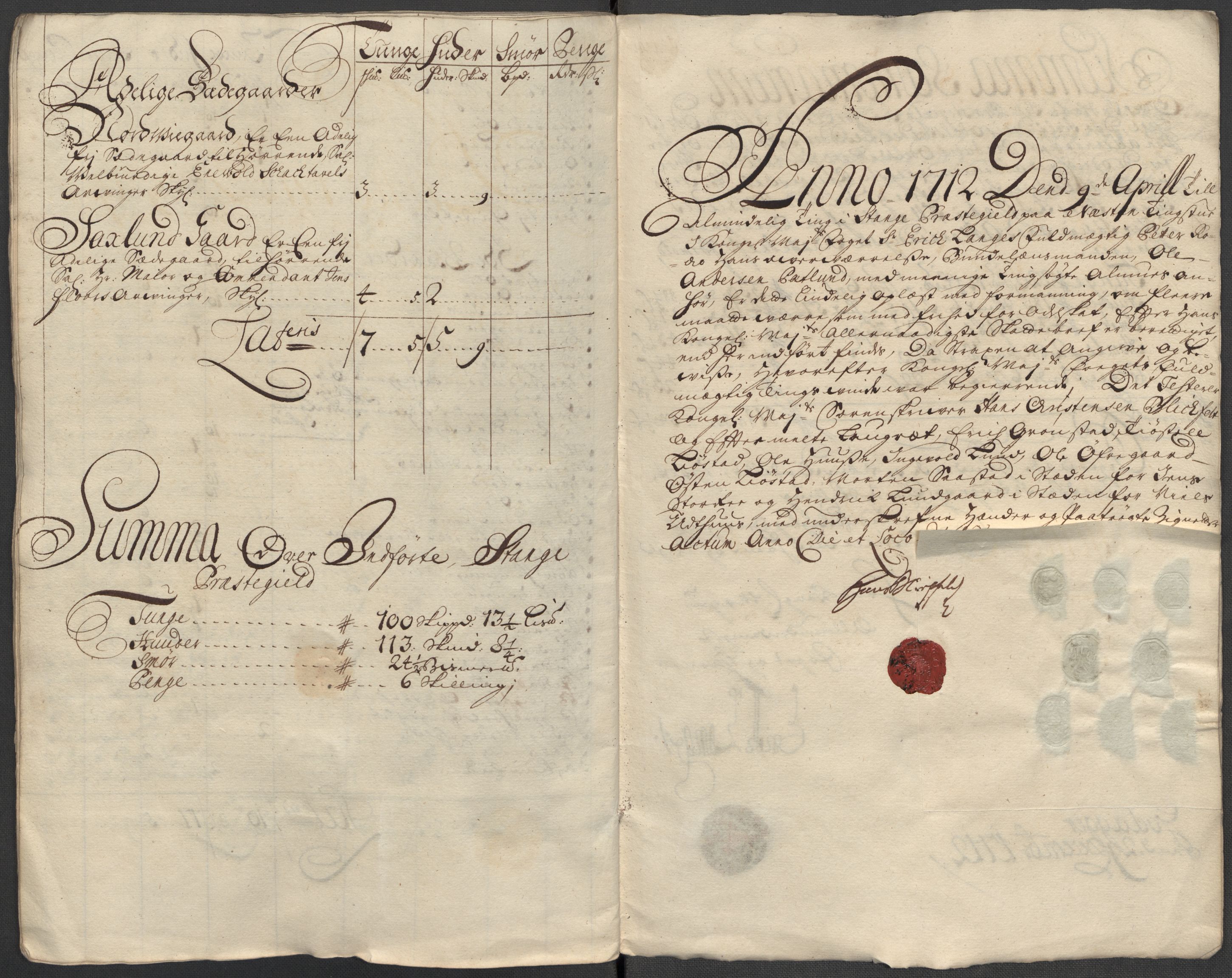 Rentekammeret inntil 1814, Reviderte regnskaper, Fogderegnskap, AV/RA-EA-4092/R16/L1049: Fogderegnskap Hedmark, 1712, p. 327