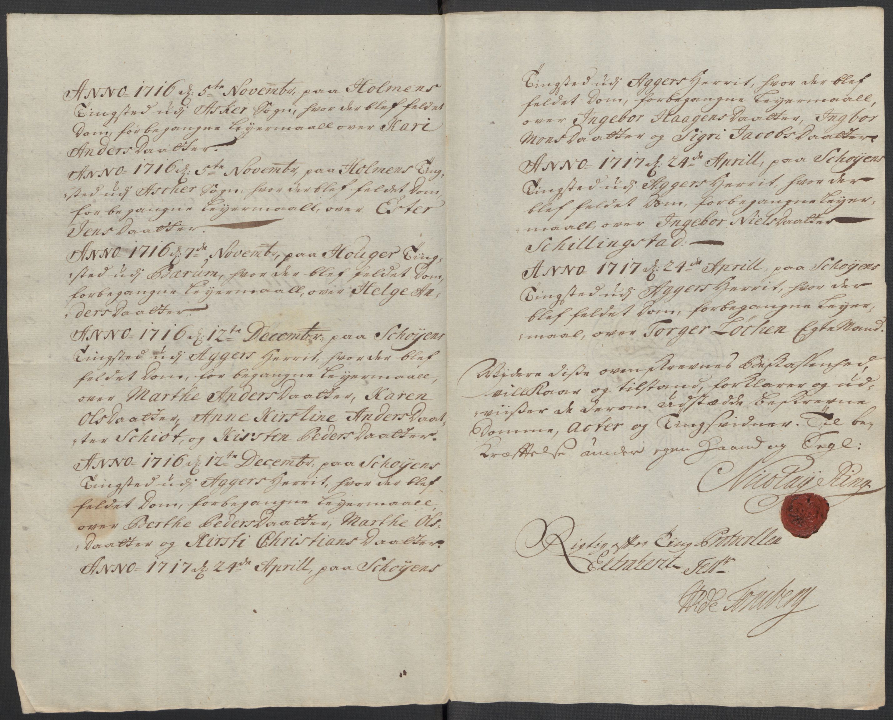 Rentekammeret inntil 1814, Reviderte regnskaper, Fogderegnskap, AV/RA-EA-4092/R10/L0454: Fogderegnskap Aker og Follo, 1716, p. 152