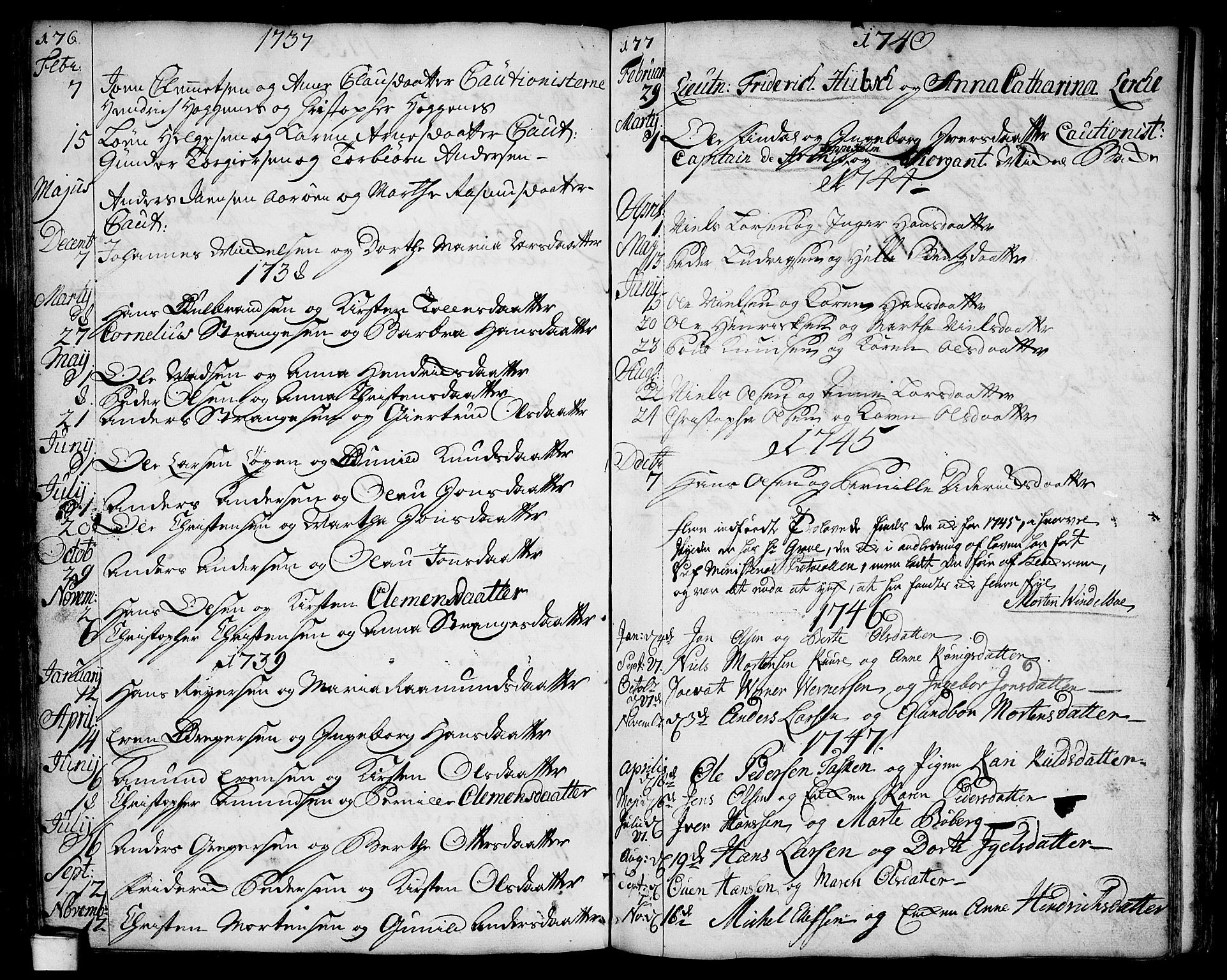 Rygge prestekontor Kirkebøker, SAO/A-10084b/F/Fa/L0001: Parish register (official) no. 1, 1725-1771, p. 176-177