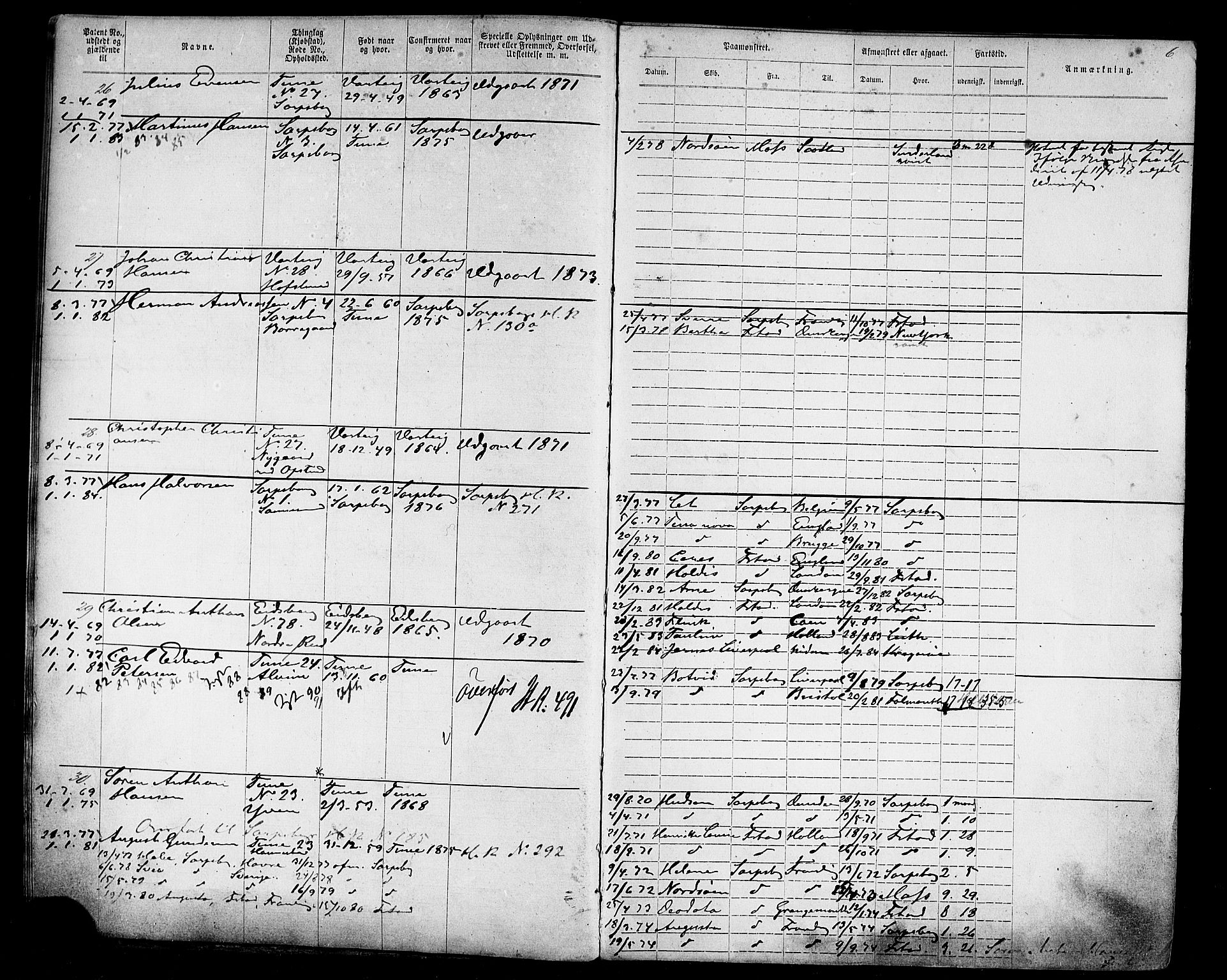 Sarpsborg mønstringskontor, AV/SAO-A-10569c/F/Fc/Fca/L0004: Annotasjonsrulle, 1868-1881, p. 8