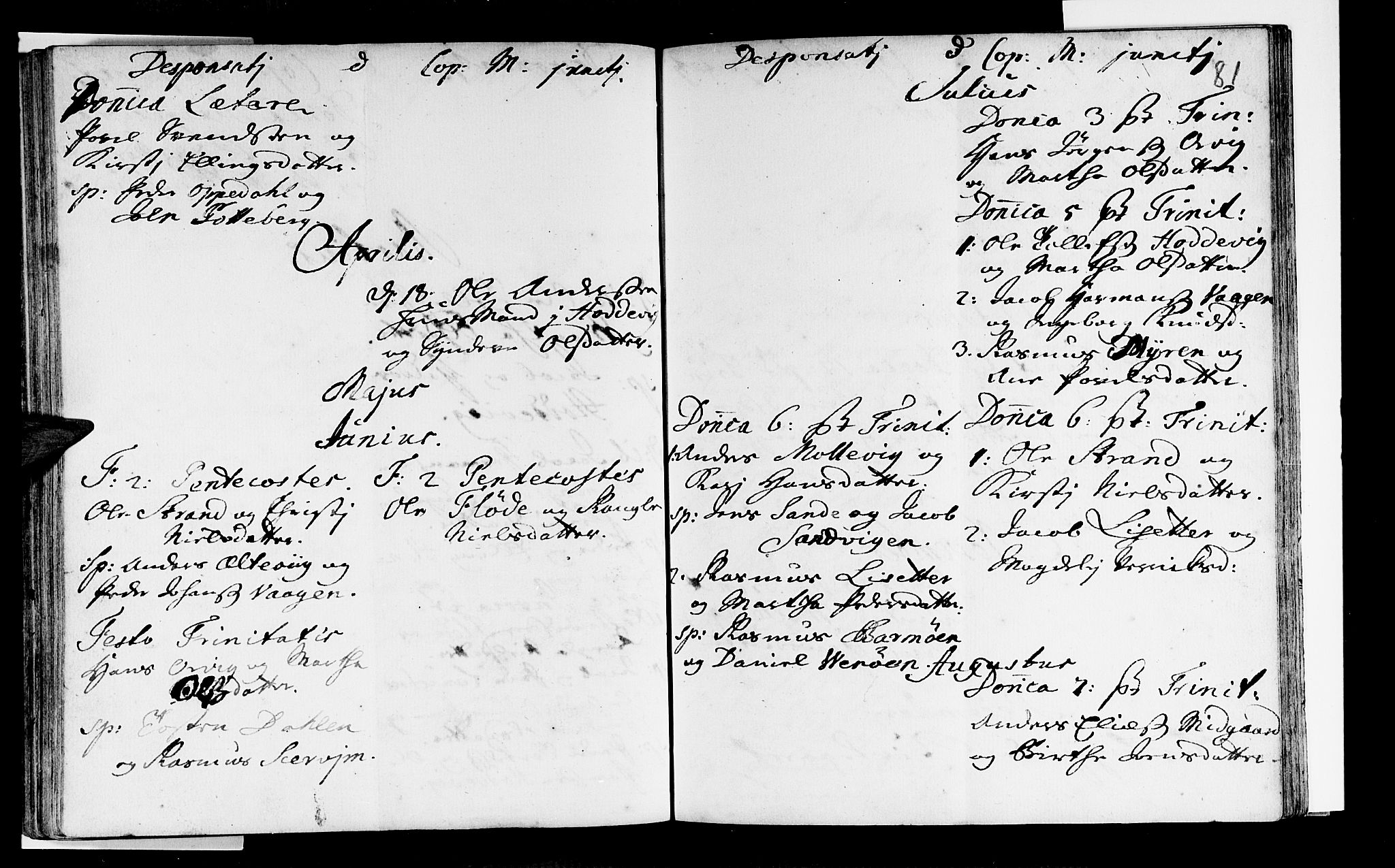 Selje sokneprestembete, AV/SAB-A-99938/H/Ha/Haa/Haaa: Parish register (official) no. A 3, 1731-1743, p. 81