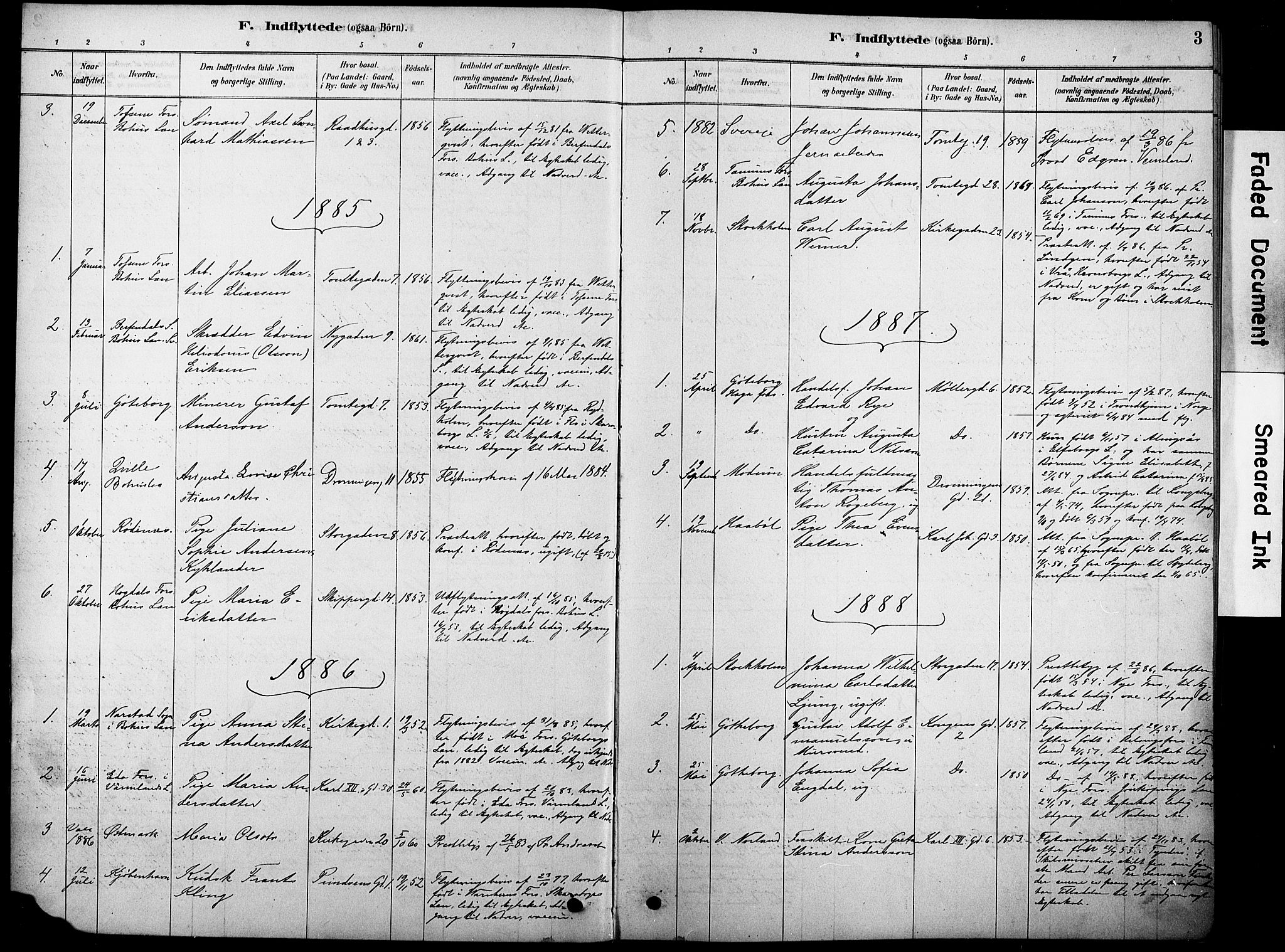 Oslo domkirke Kirkebøker, AV/SAO-A-10752/F/Fa/L0038: Parish register (official) no. 38, 1878-1921, p. 3