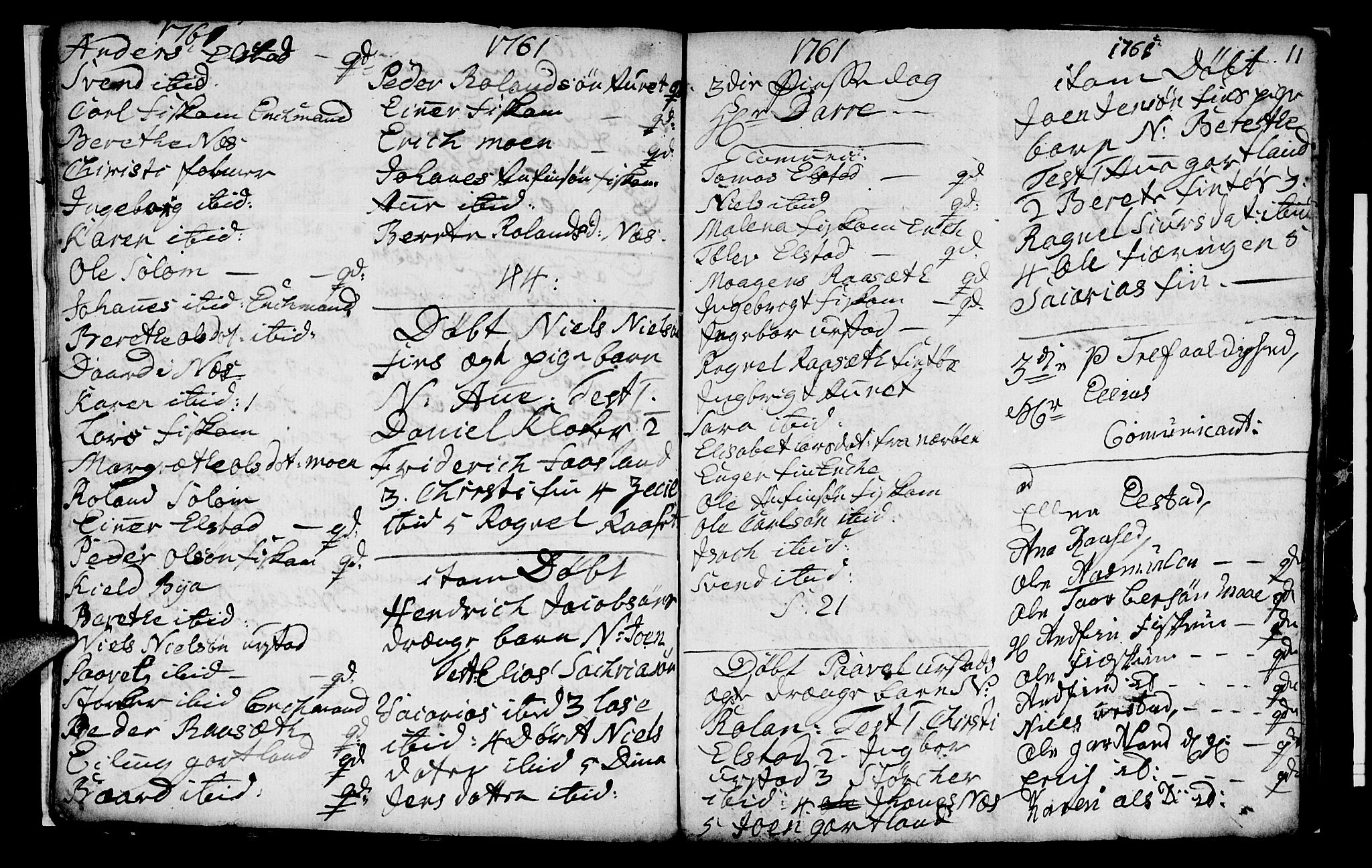Ministerialprotokoller, klokkerbøker og fødselsregistre - Nord-Trøndelag, SAT/A-1458/759/L0526: Parish register (official) no. 759A02, 1758-1765, p. 11