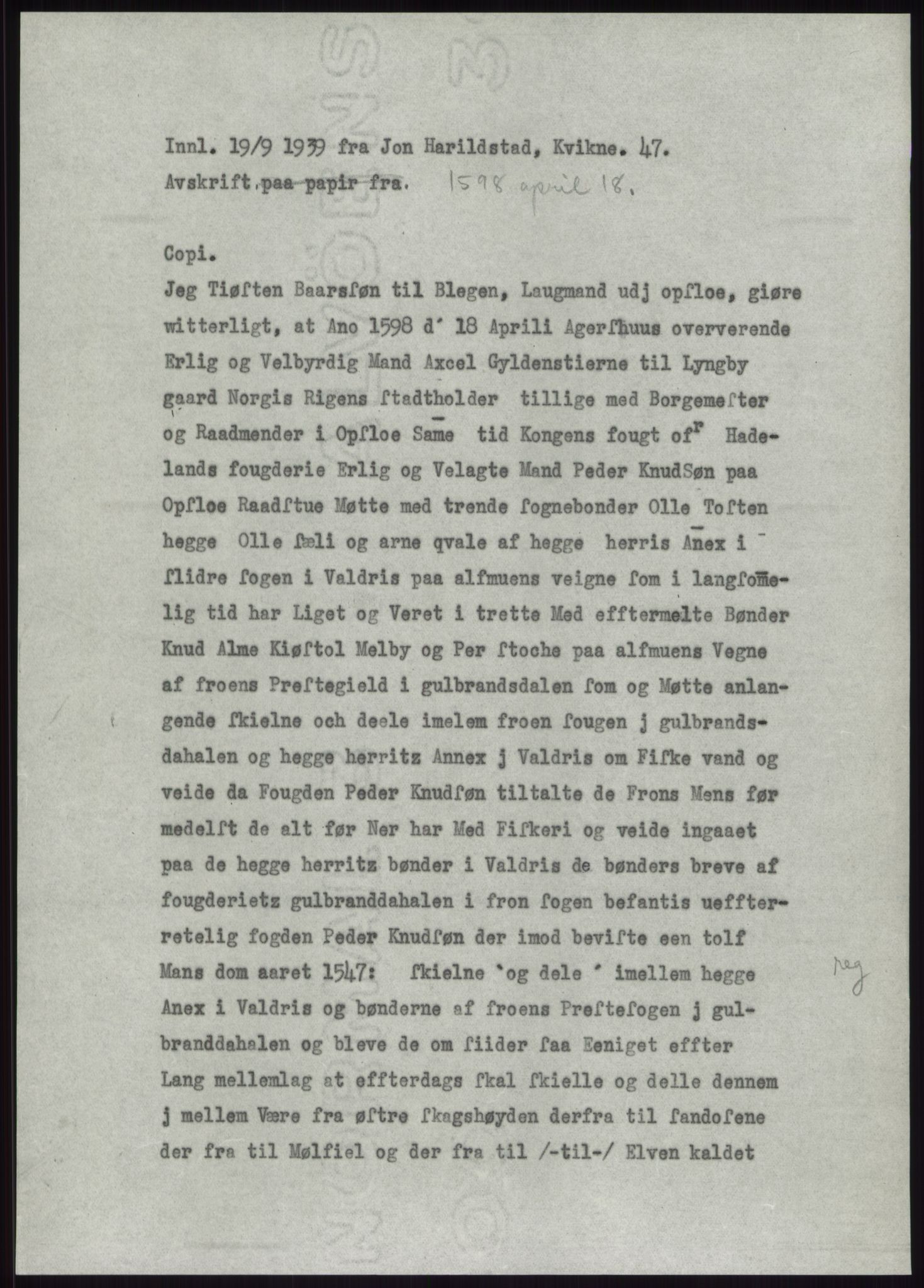 Samlinger til kildeutgivelse, Diplomavskriftsamlingen, AV/RA-EA-4053/H/Ha, p. 2684