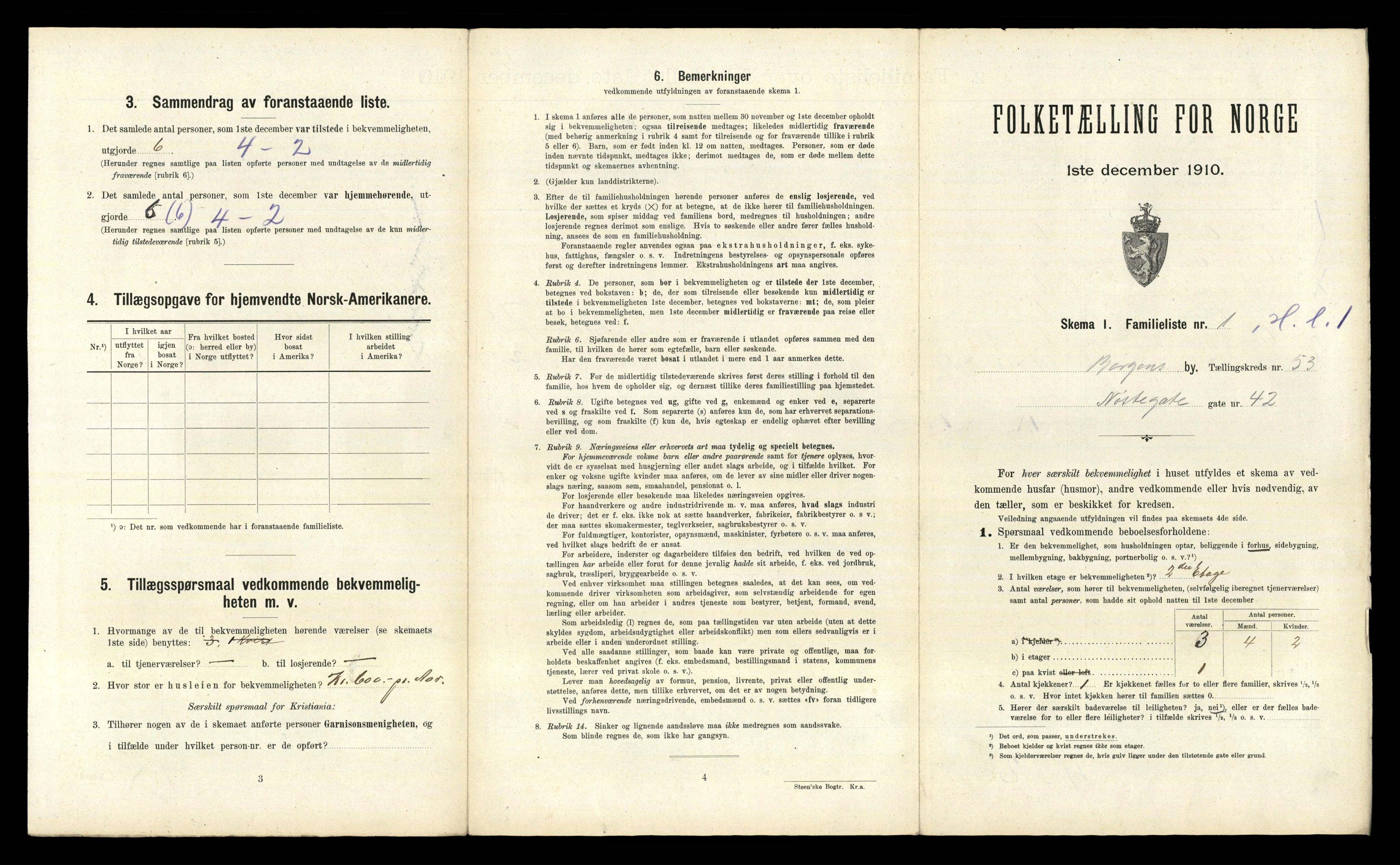 RA, 1910 census for Bergen, 1910, p. 18317