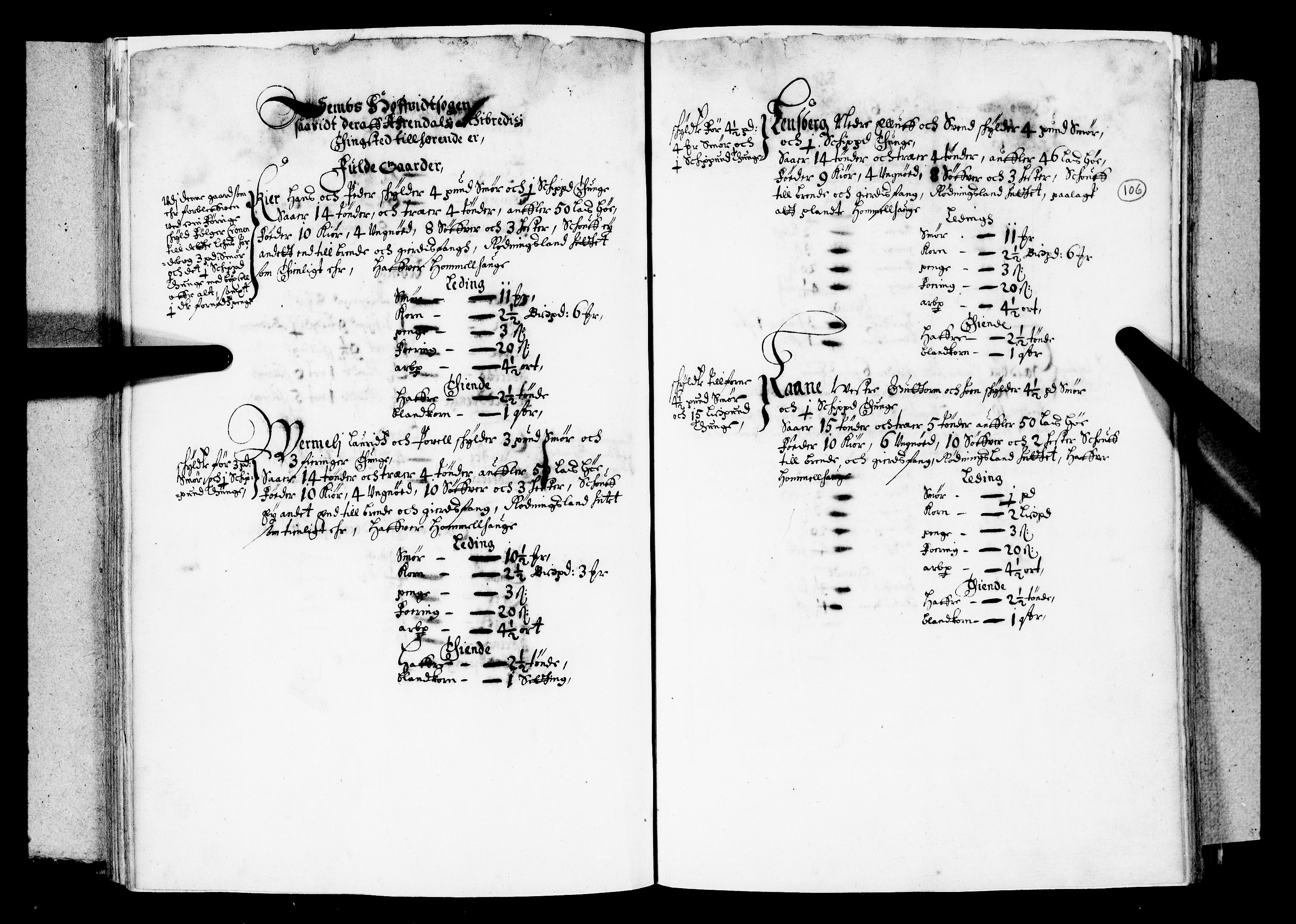 Rentekammeret inntil 1814, Realistisk ordnet avdeling, RA/EA-4070/N/Nb/Nba/L0019: Tønsberg len, 1. del, 1668, p. 105b-106a