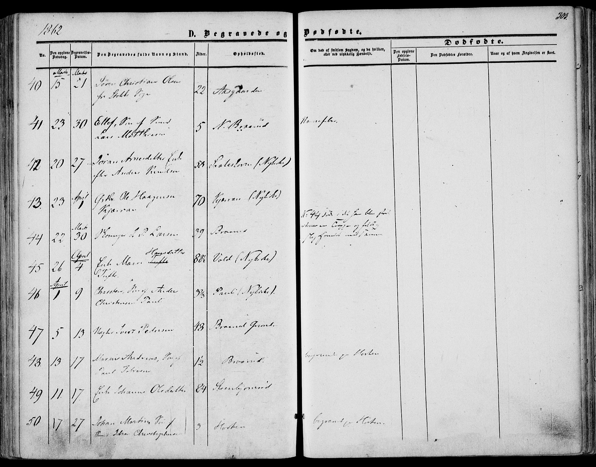 Borre kirkebøker, AV/SAKO-A-338/F/Fa/L0006: Parish register (official) no. I 6, 1852-1862, p. 303