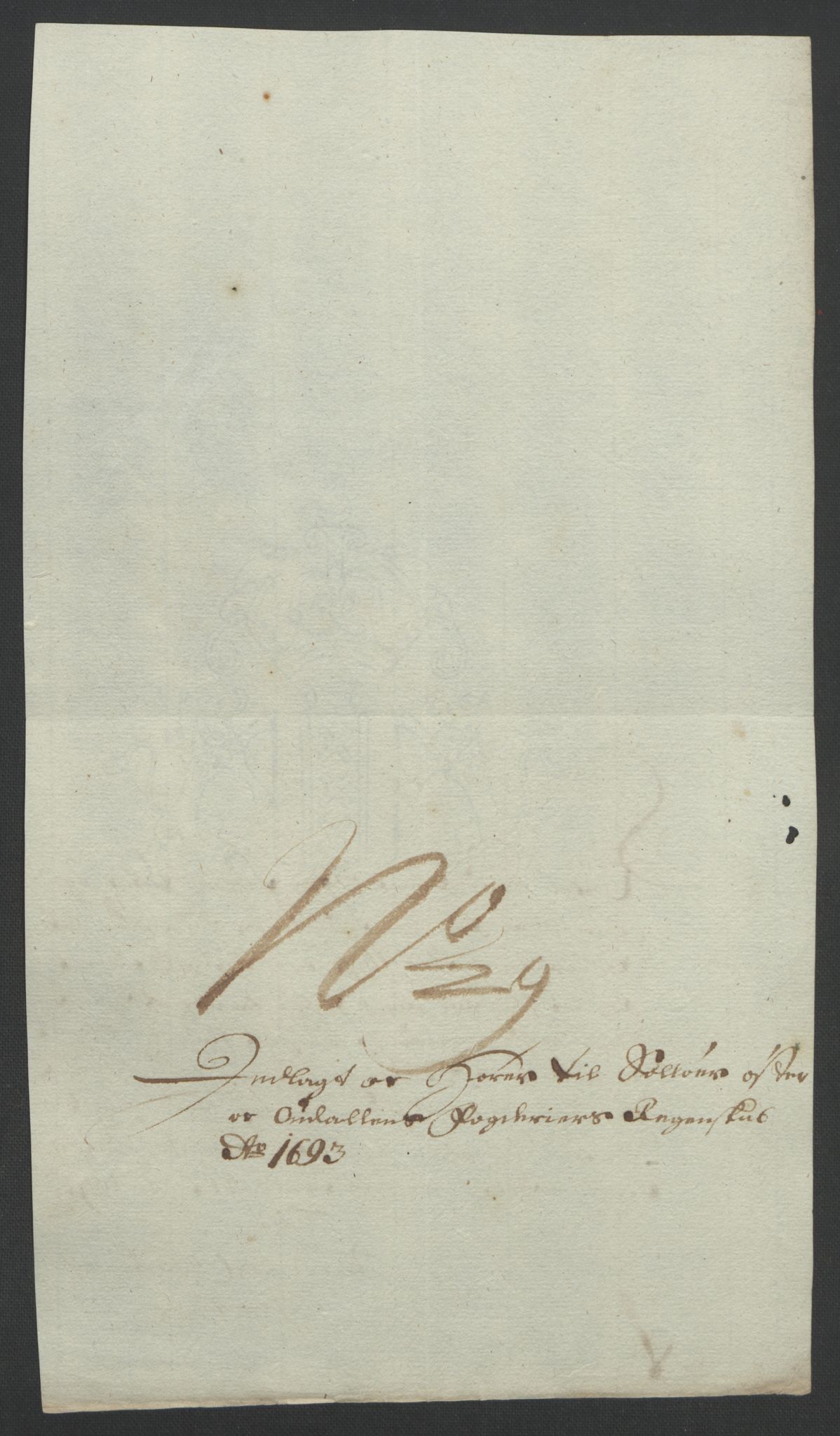 Rentekammeret inntil 1814, Reviderte regnskaper, Fogderegnskap, AV/RA-EA-4092/R13/L0831: Fogderegnskap Solør, Odal og Østerdal, 1693, p. 276