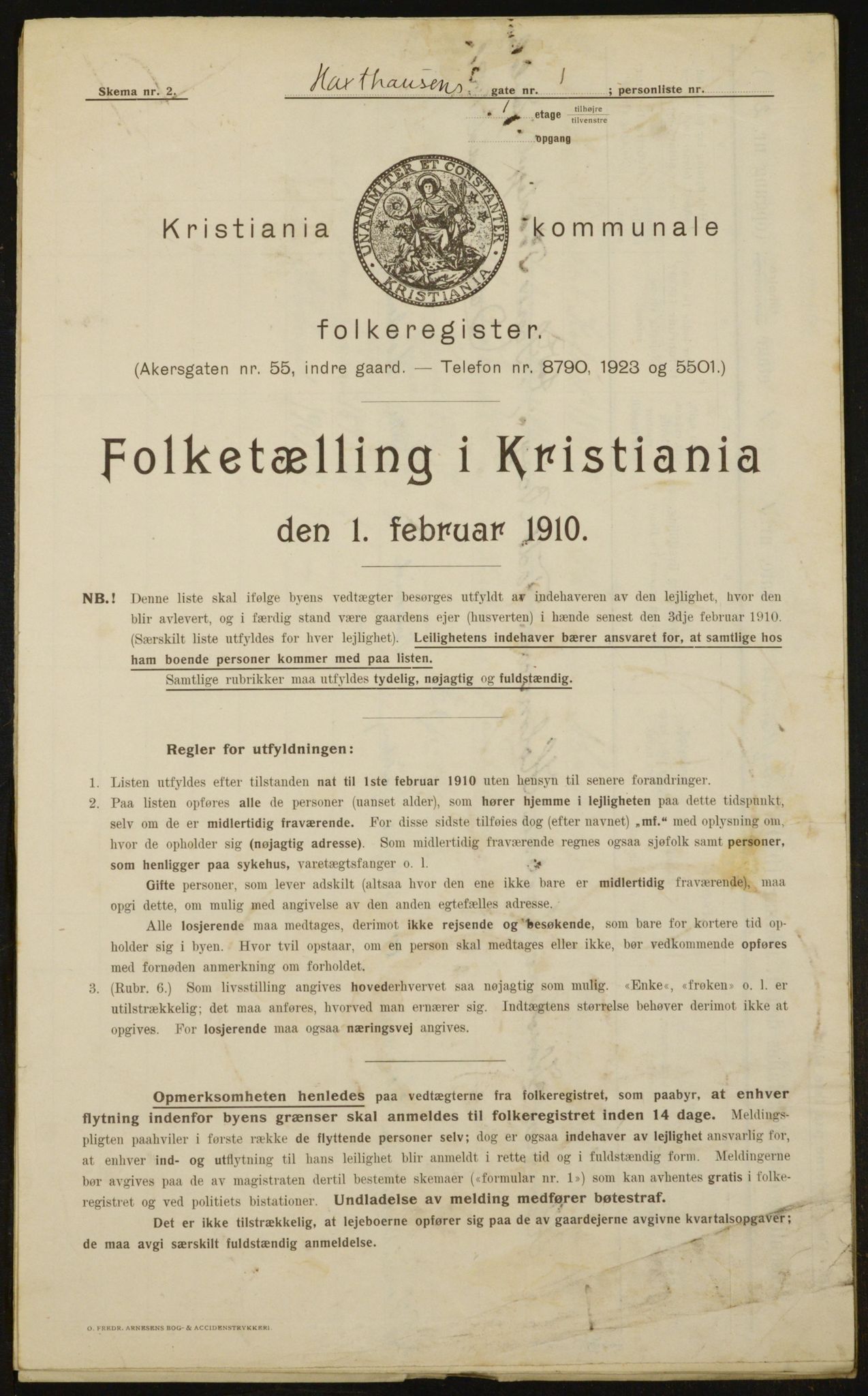 OBA, Municipal Census 1910 for Kristiania, 1910, p. 34386