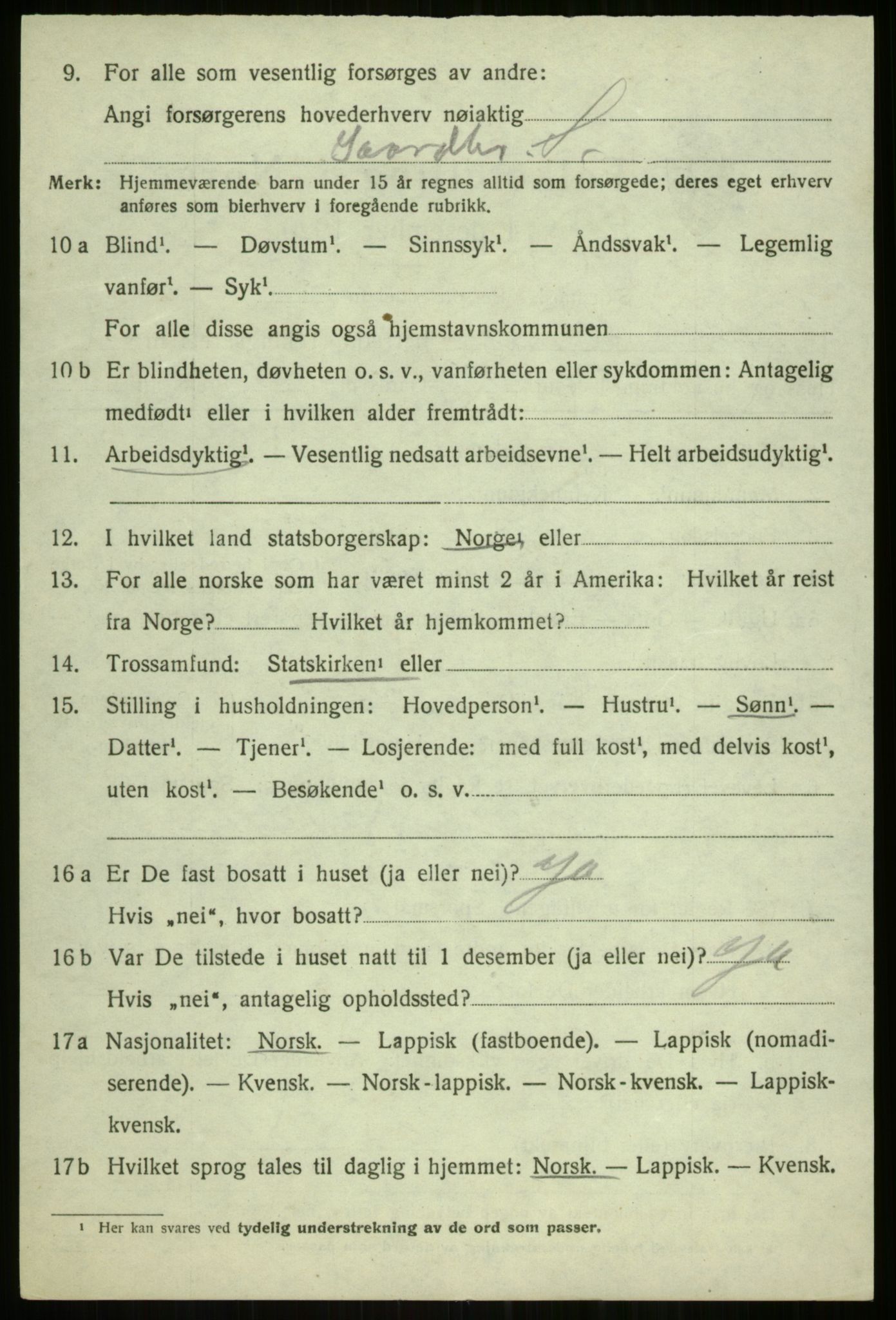 SATØ, 1920 census for Tromsøysund, 1920, p. 4943