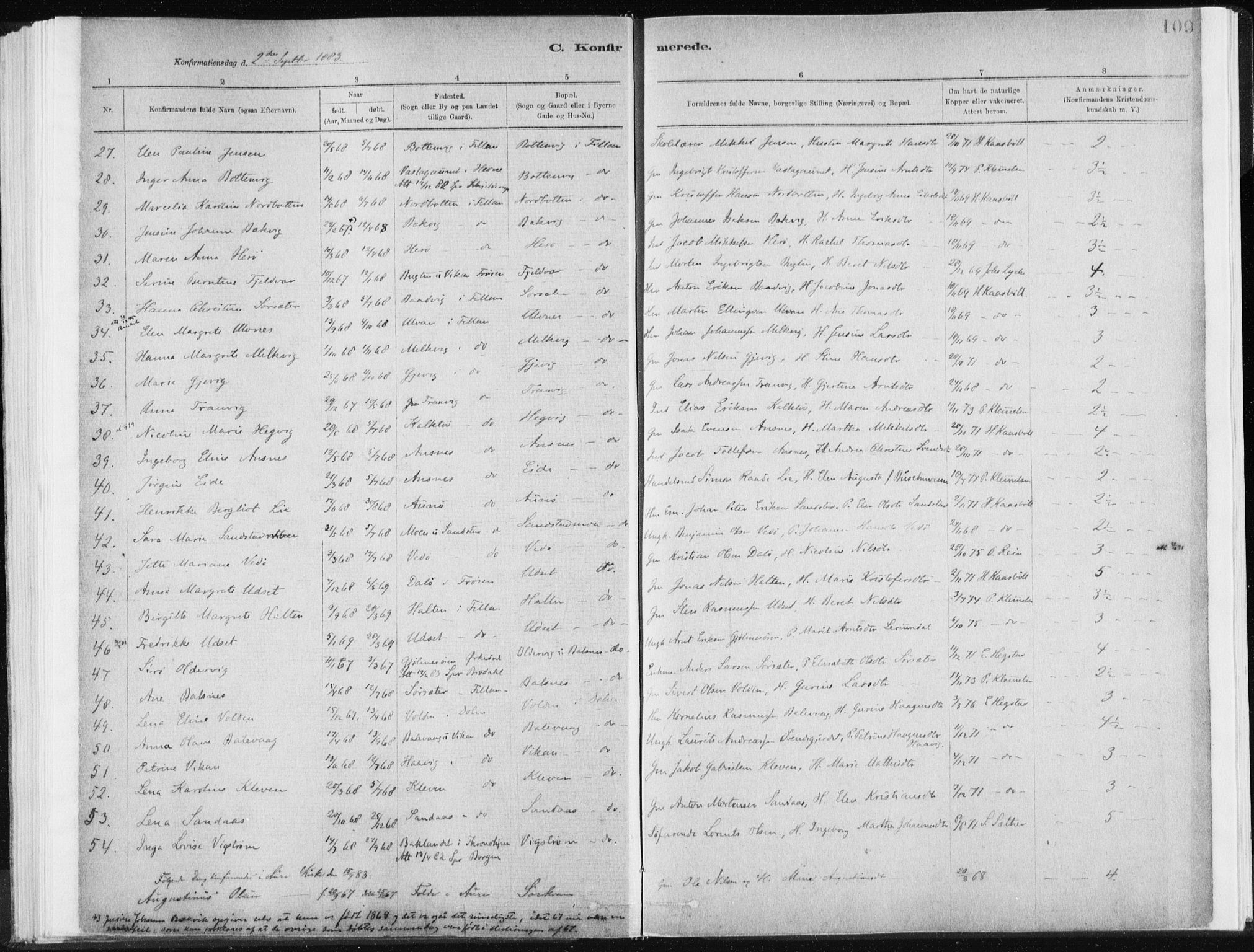 Ministerialprotokoller, klokkerbøker og fødselsregistre - Sør-Trøndelag, SAT/A-1456/637/L0558: Parish register (official) no. 637A01, 1882-1899, p. 109