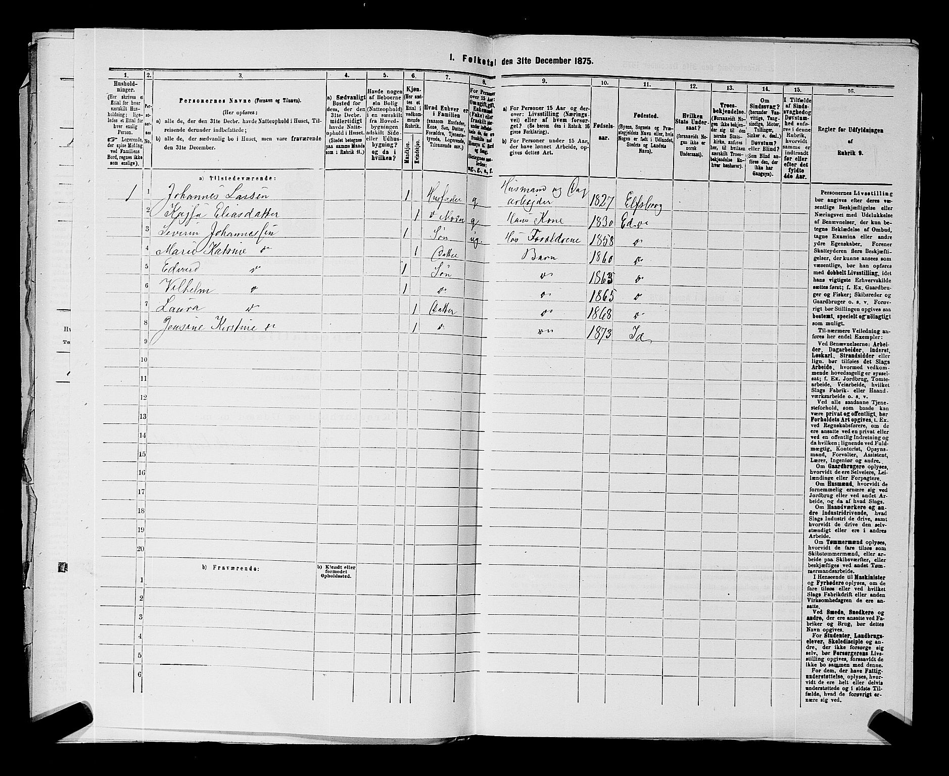 RA, 1875 census for 0117P Idd, 1875, p. 395