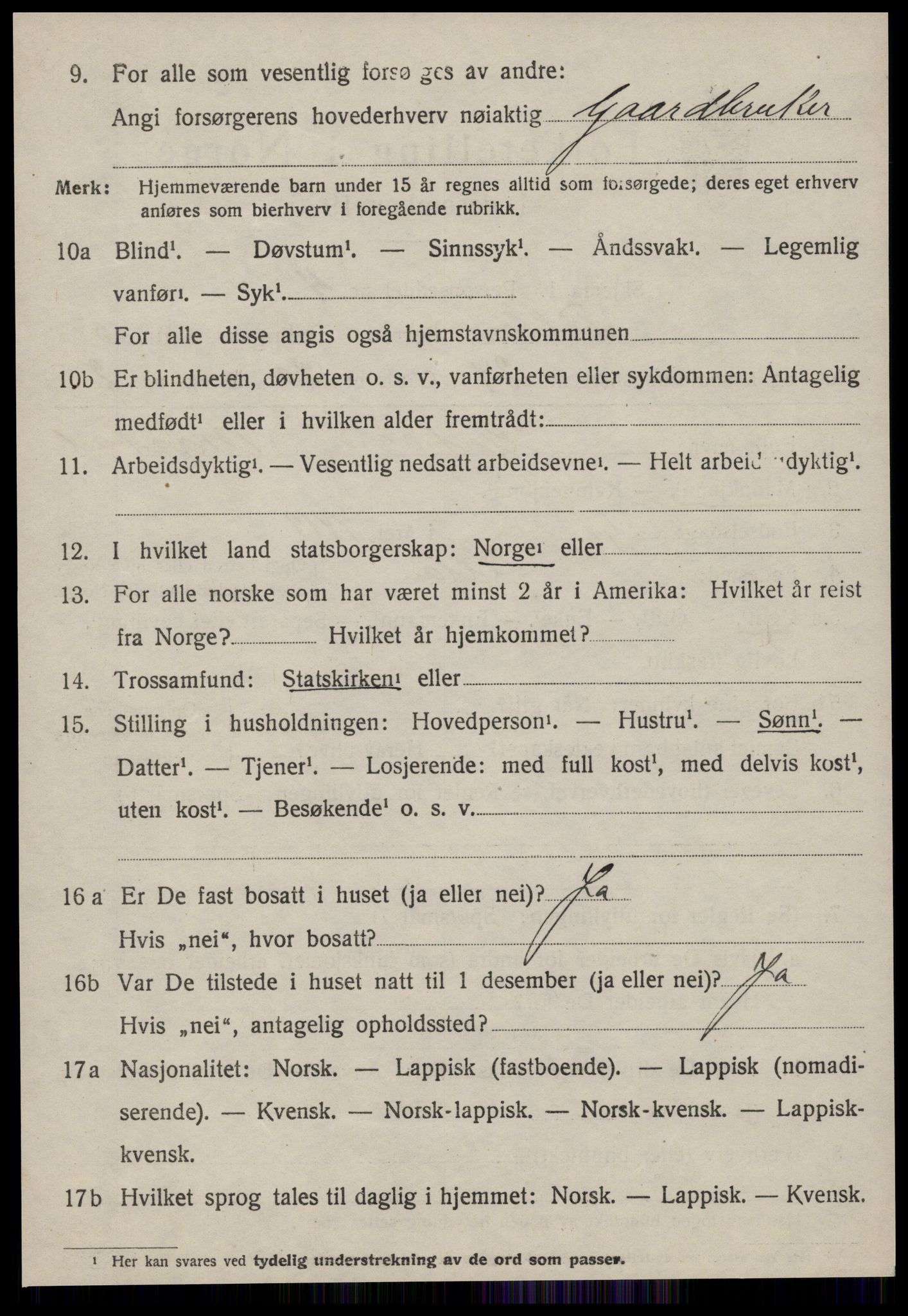 SAT, 1920 census for Fillan, 1920, p. 2629