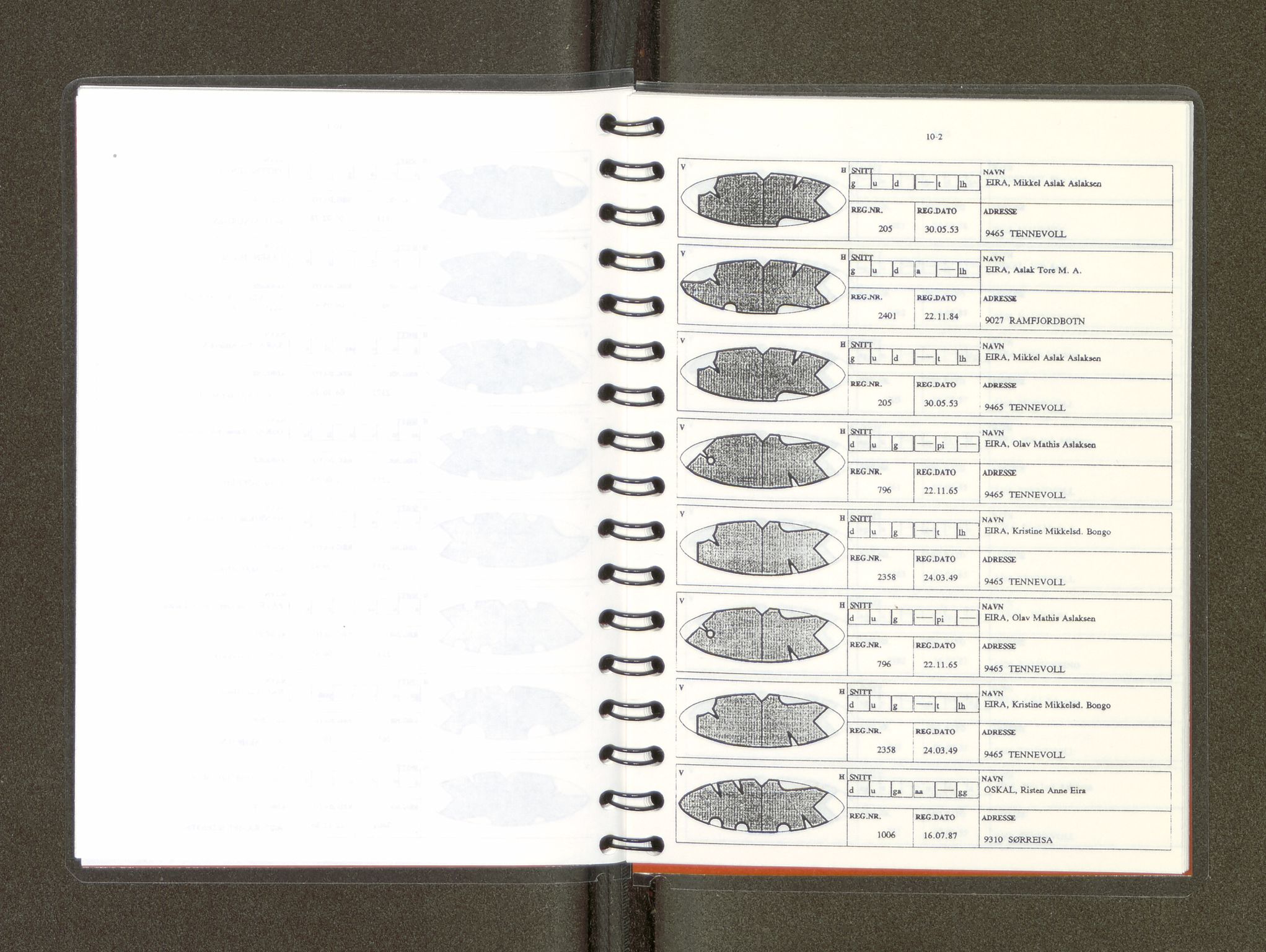 Reindriftsforvaltningen Nordland, AV/SAT-A-5309/D/Dc/L0502/0007: Korrespondanse ordnet etter arkivnøkkel / Reinmerkeregister, 1990-2001, p. 72