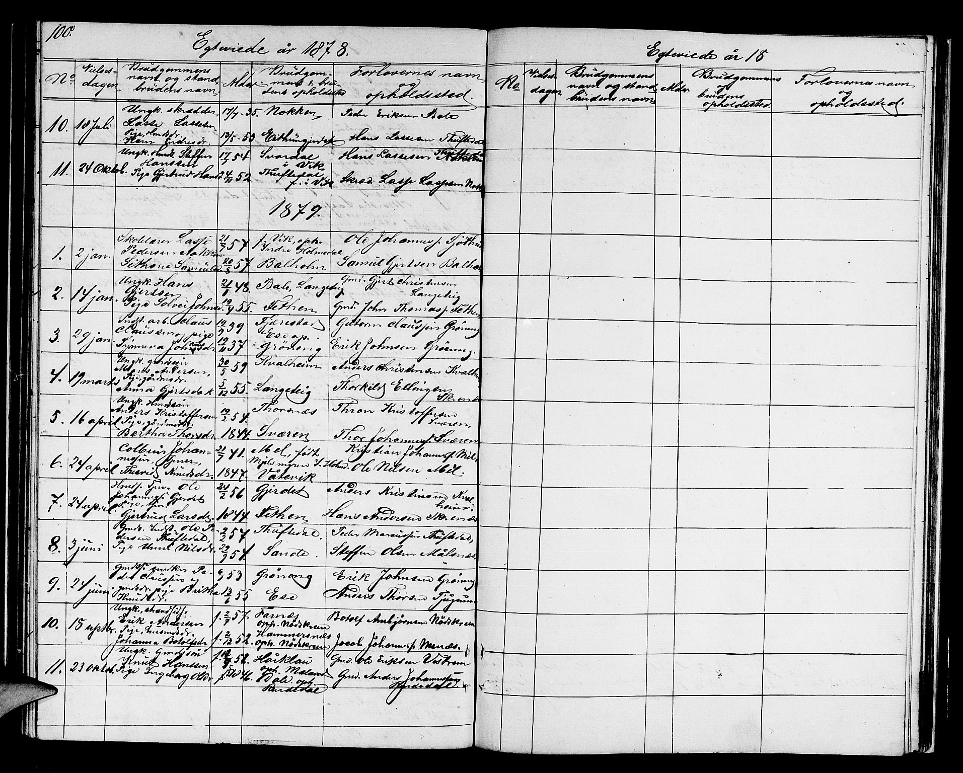 Balestrand sokneprestembete, SAB/A-79601/H/Hab/Haba/L0001: Parish register (copy) no. A 1, 1853-1880, p. 100