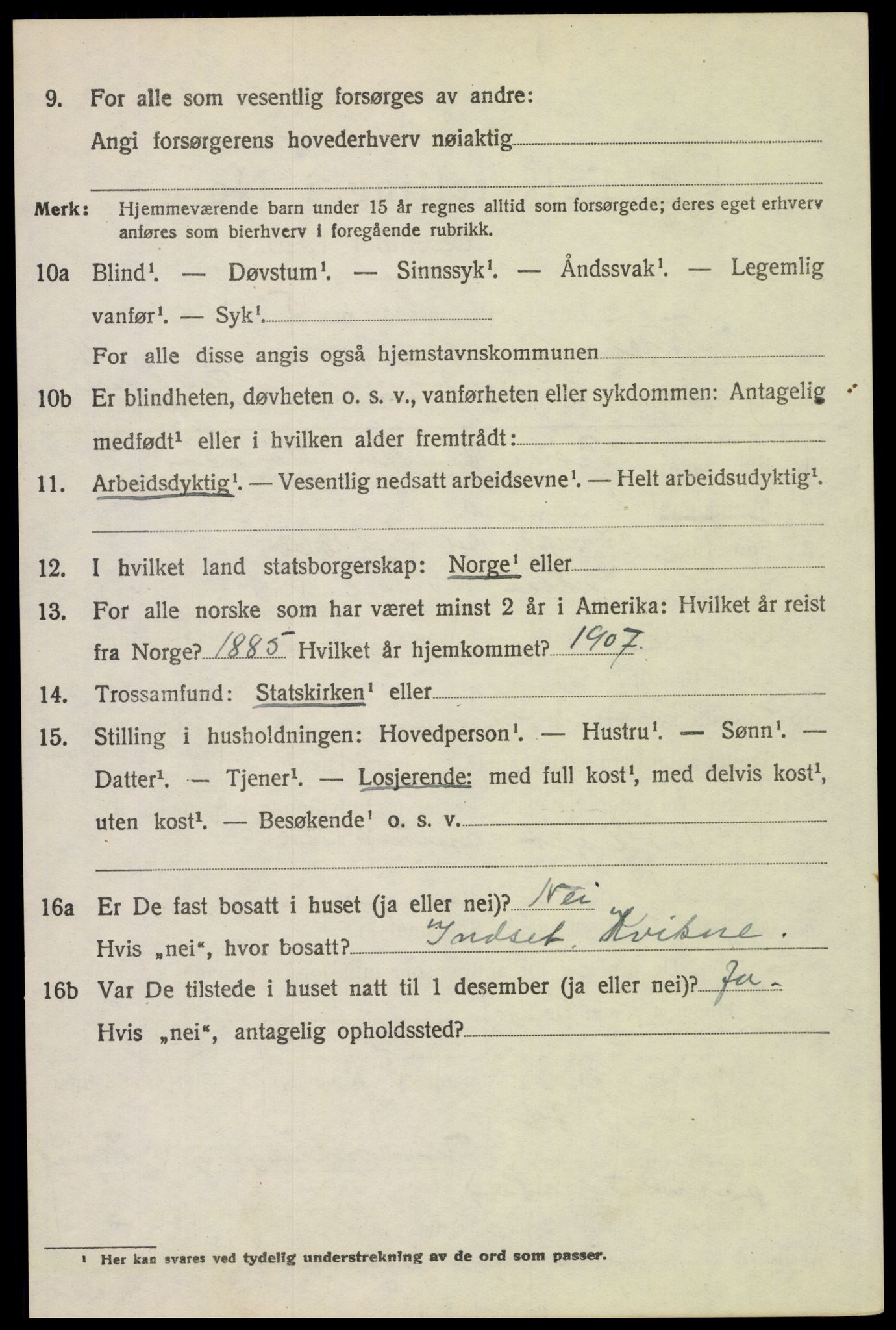 SAH, 1920 census for Trysil, 1920, p. 7054