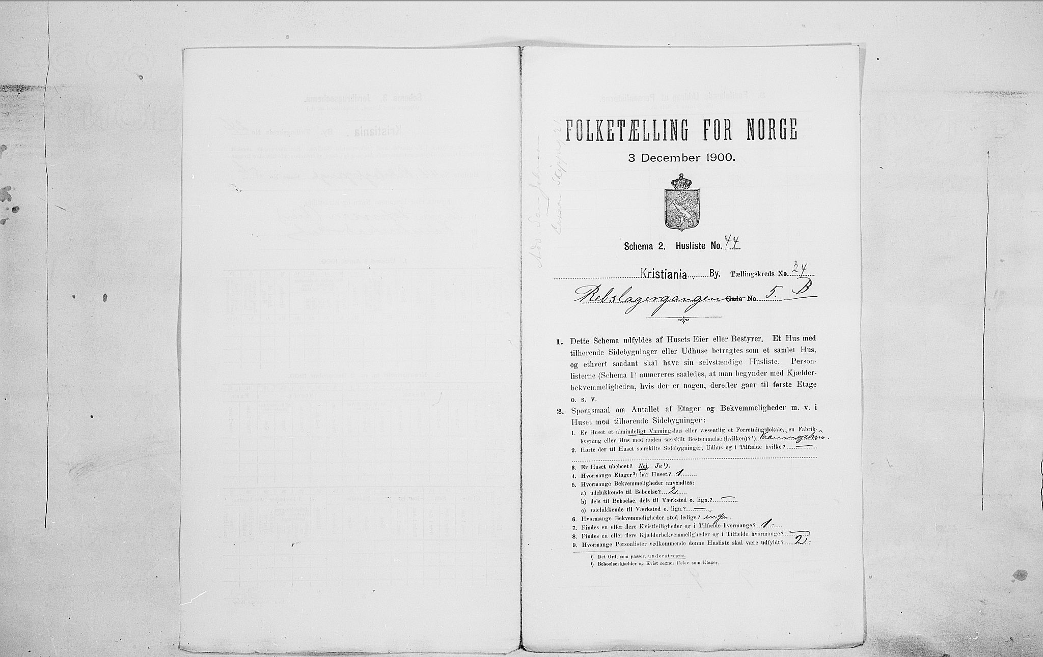 SAO, 1900 census for Kristiania, 1900, p. 74428