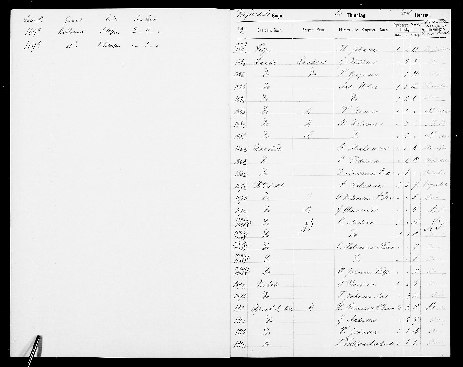 SAK, 1875 census for 0933P Herefoss, 1875, p. 200